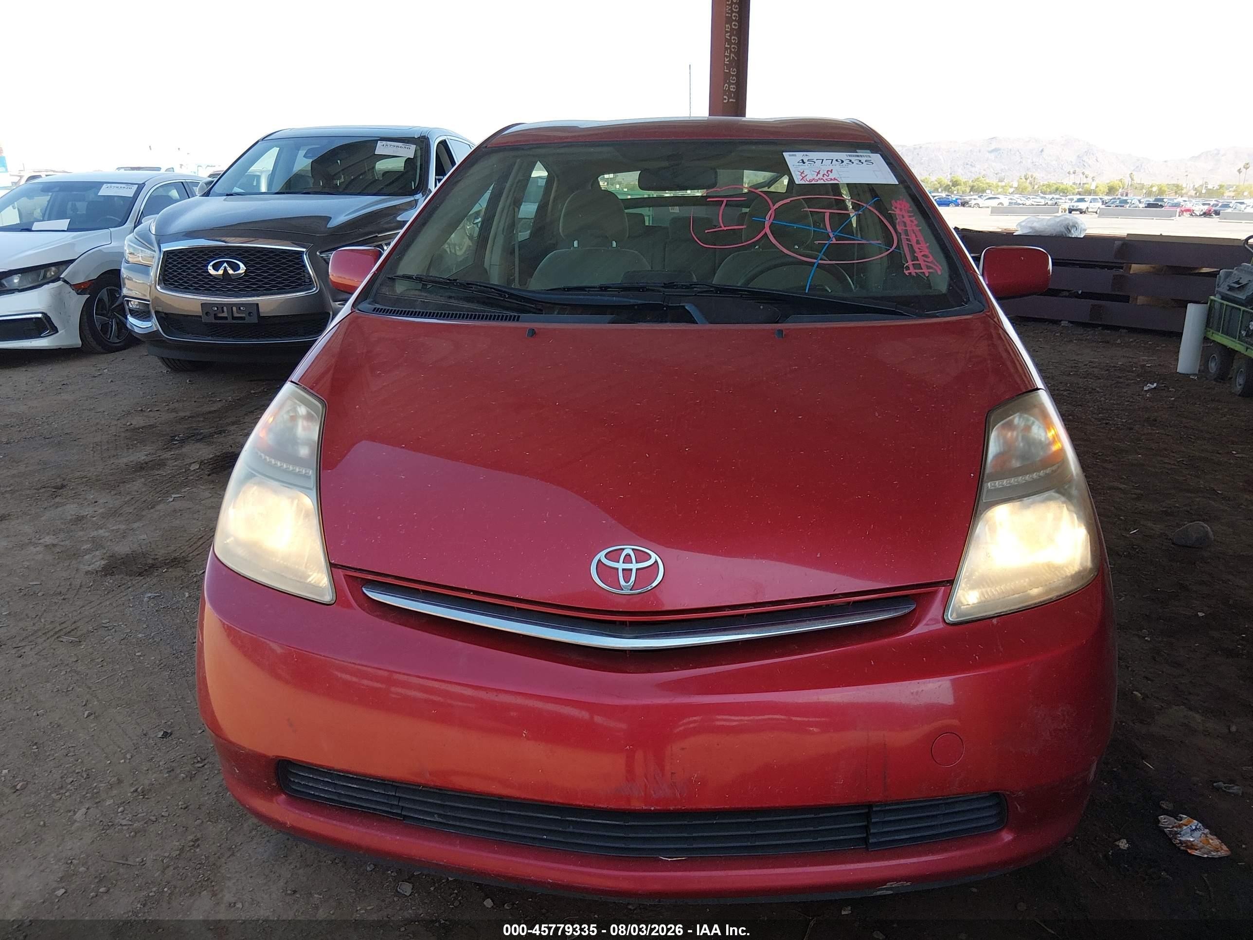 2007 Toyota Prius   Red vin: JTDKB20UX77629428