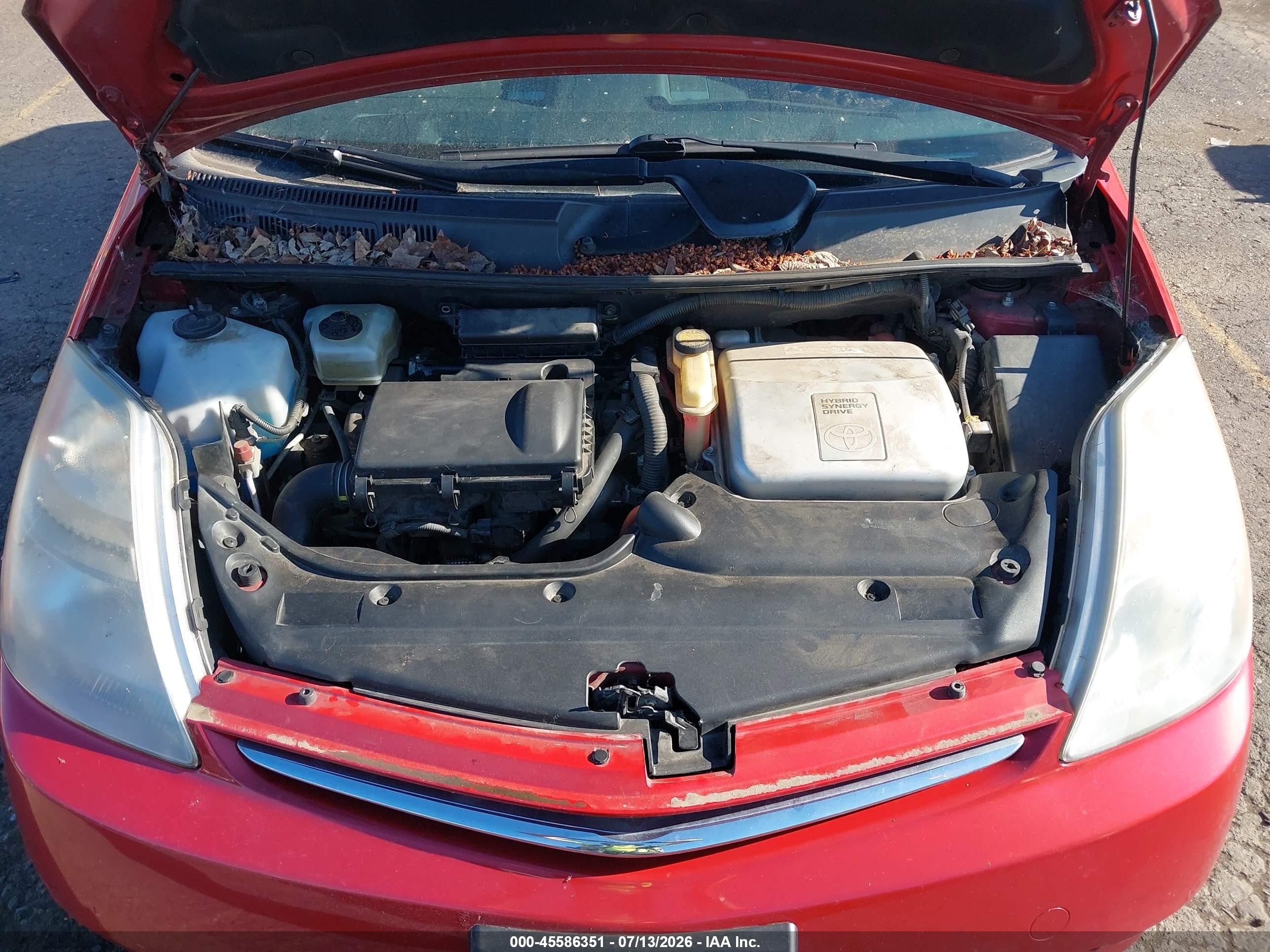 2007 Toyota Prius   Красный vin: JTDKB20UX77634595