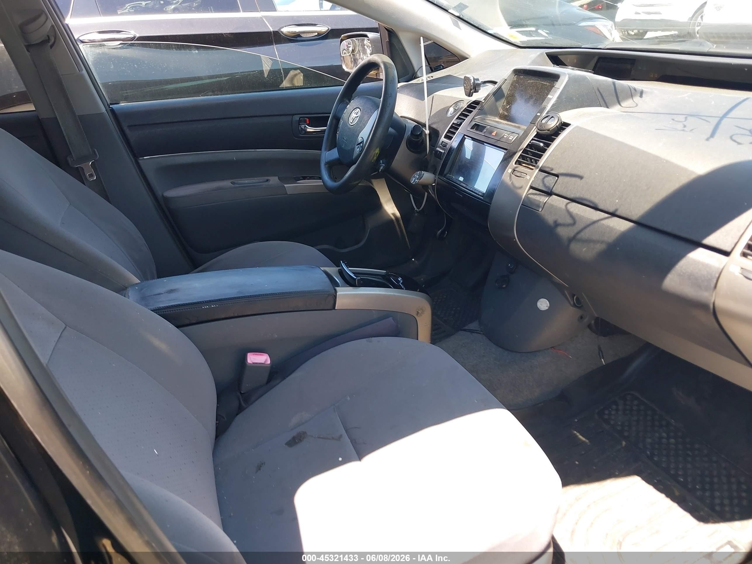 2007 Toyota Prius Black vin: JTDKB20UX77666852