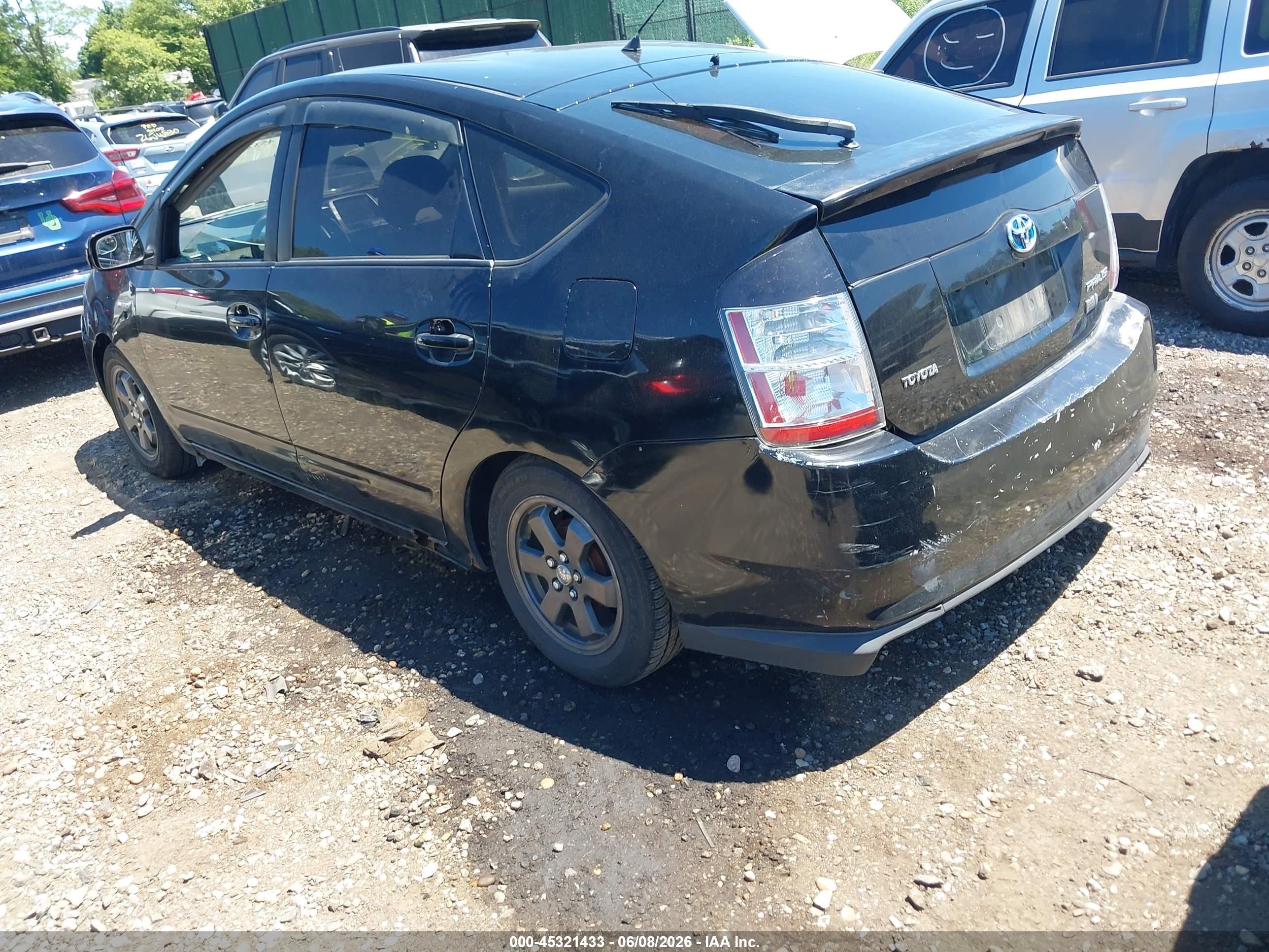 2007 Toyota Prius Black vin: JTDKB20UX77666852
