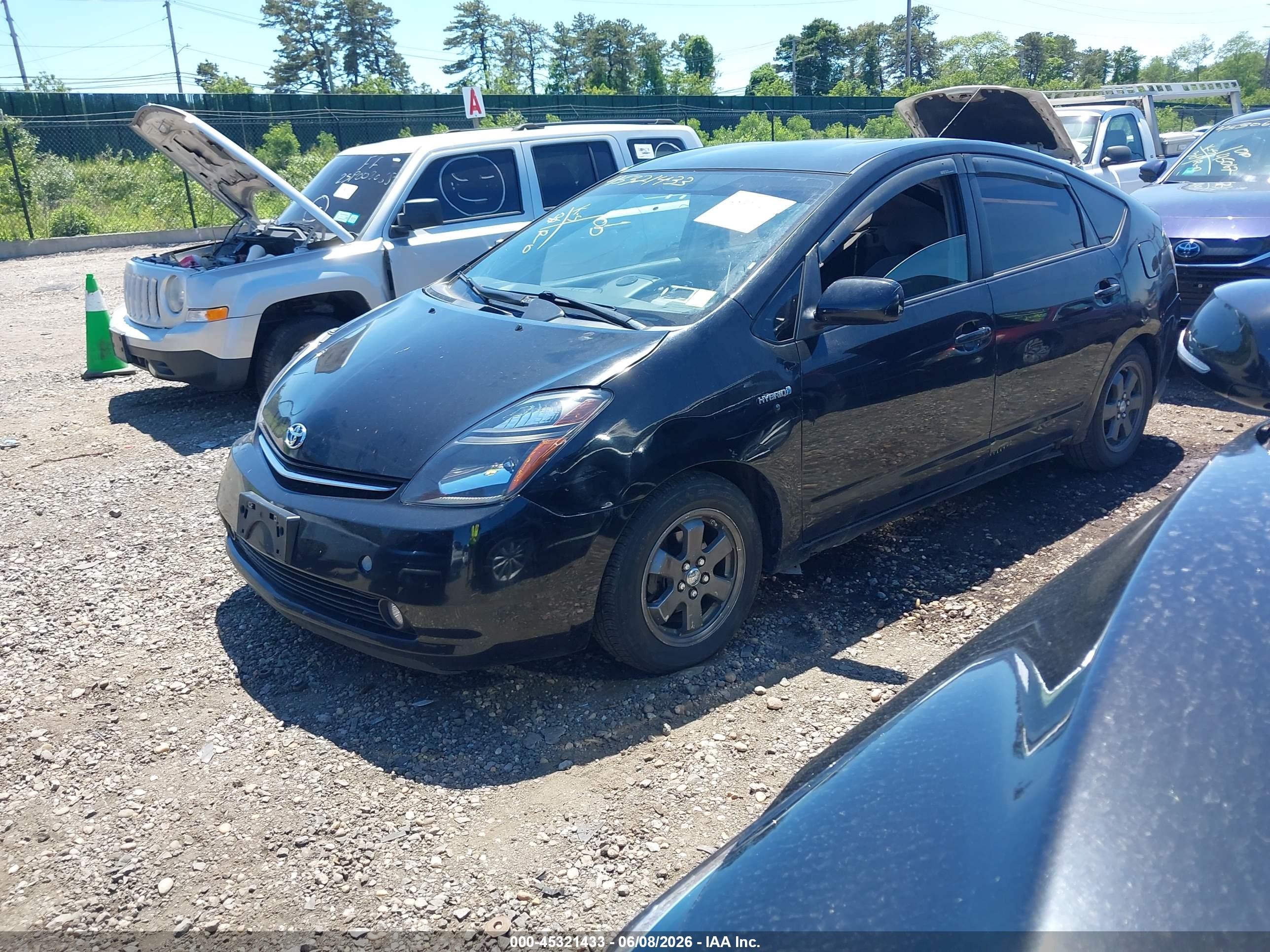 2007 Toyota Prius Black vin: JTDKB20UX77666852