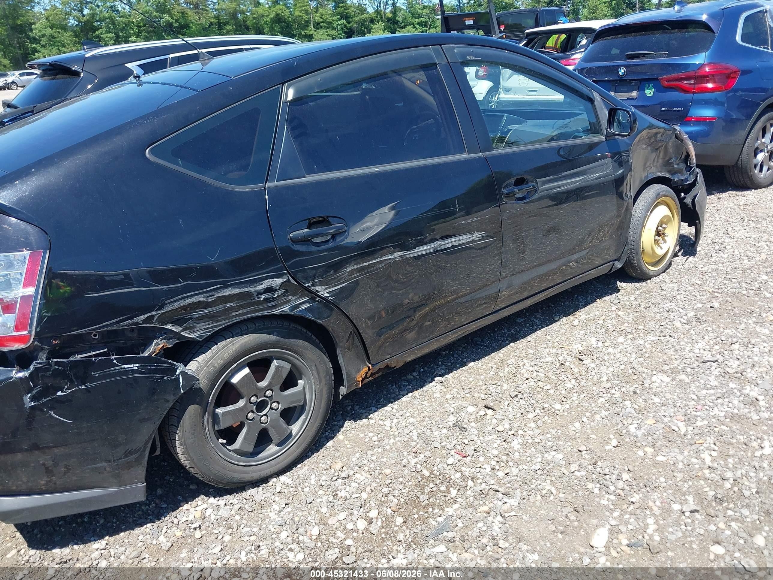 2007 Toyota Prius Black vin: JTDKB20UX77666852