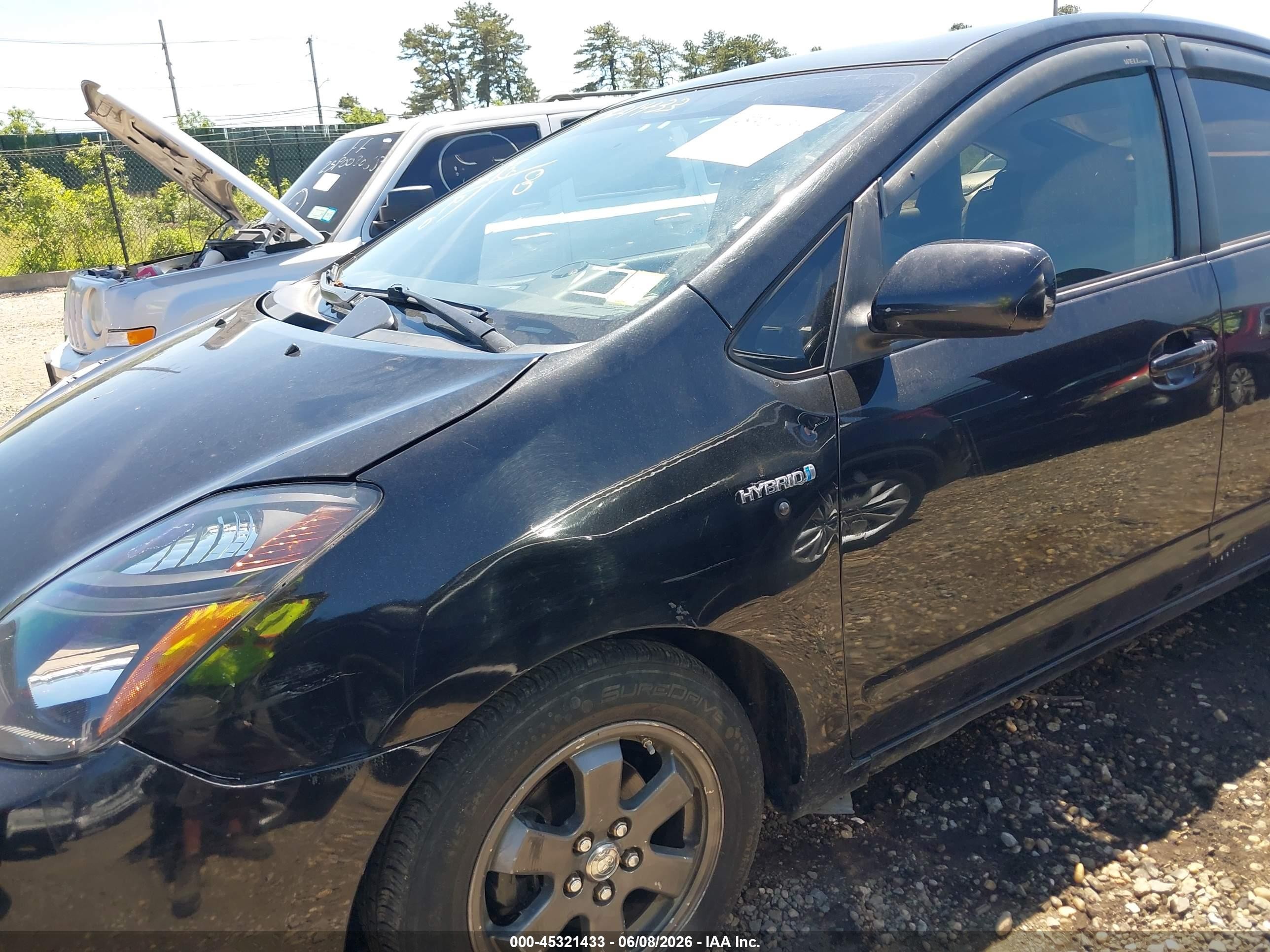 2007 Toyota Prius Black vin: JTDKB20UX77666852