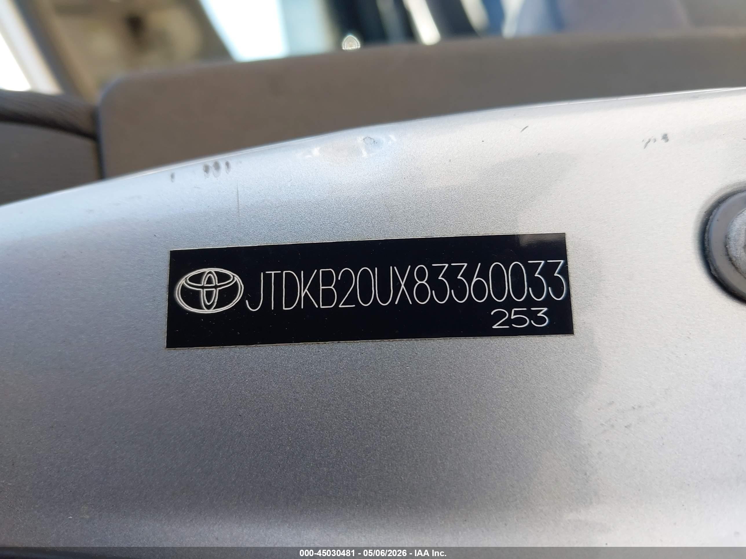 2008 Toyota Prius   Silver vin: JTDKB20UX83360033
