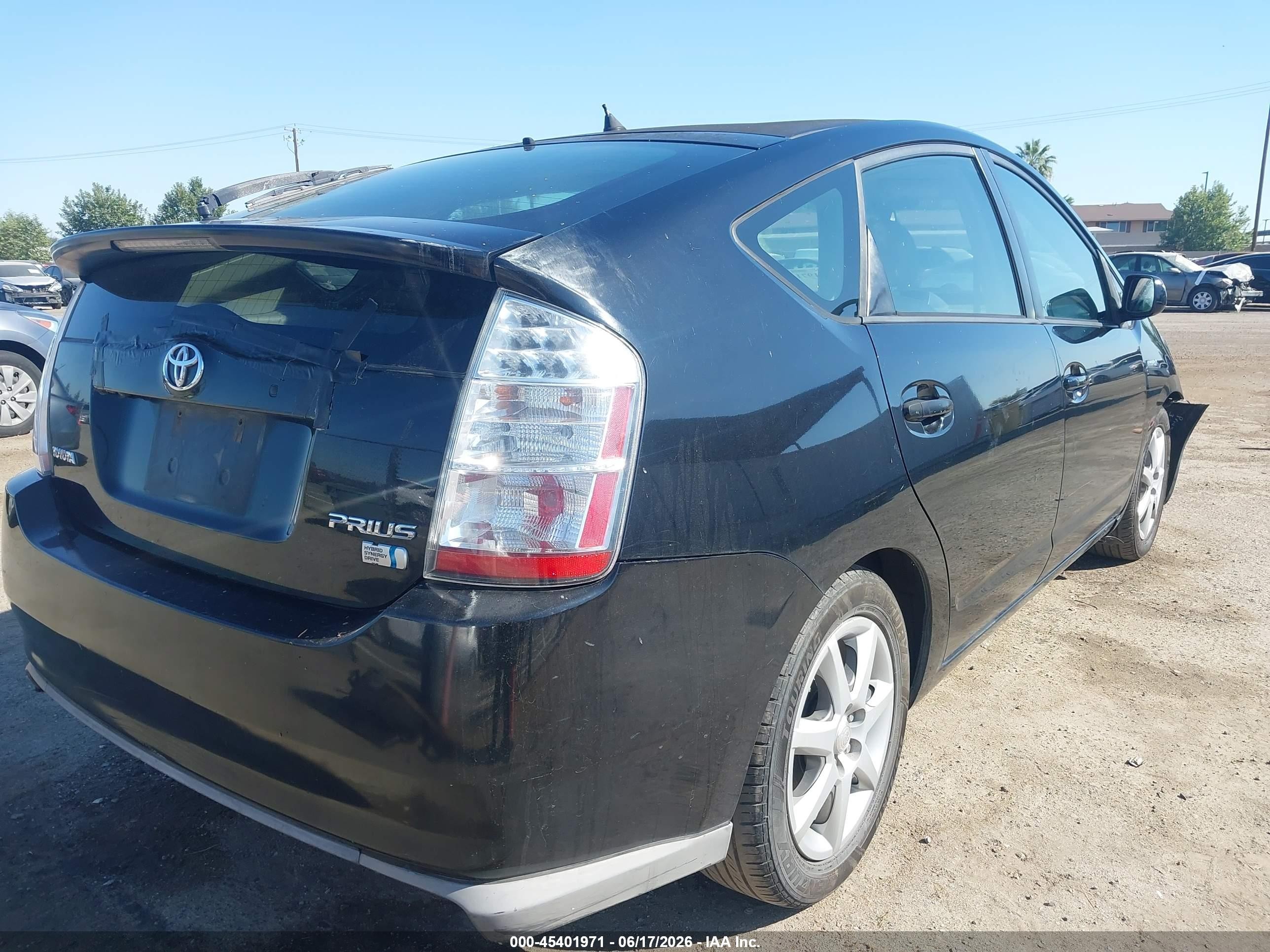 2008 Toyota Prius Touring Black vin: JTDKB20UX87694376