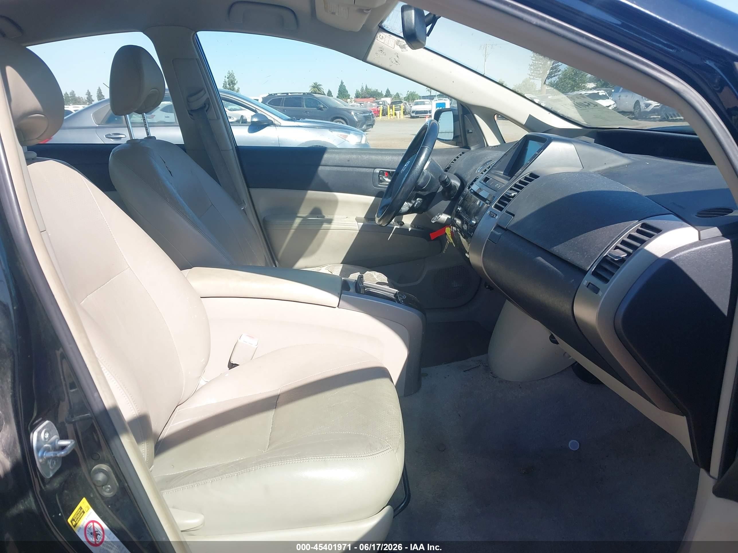 2008 Toyota Prius Touring Black vin: JTDKB20UX87694376