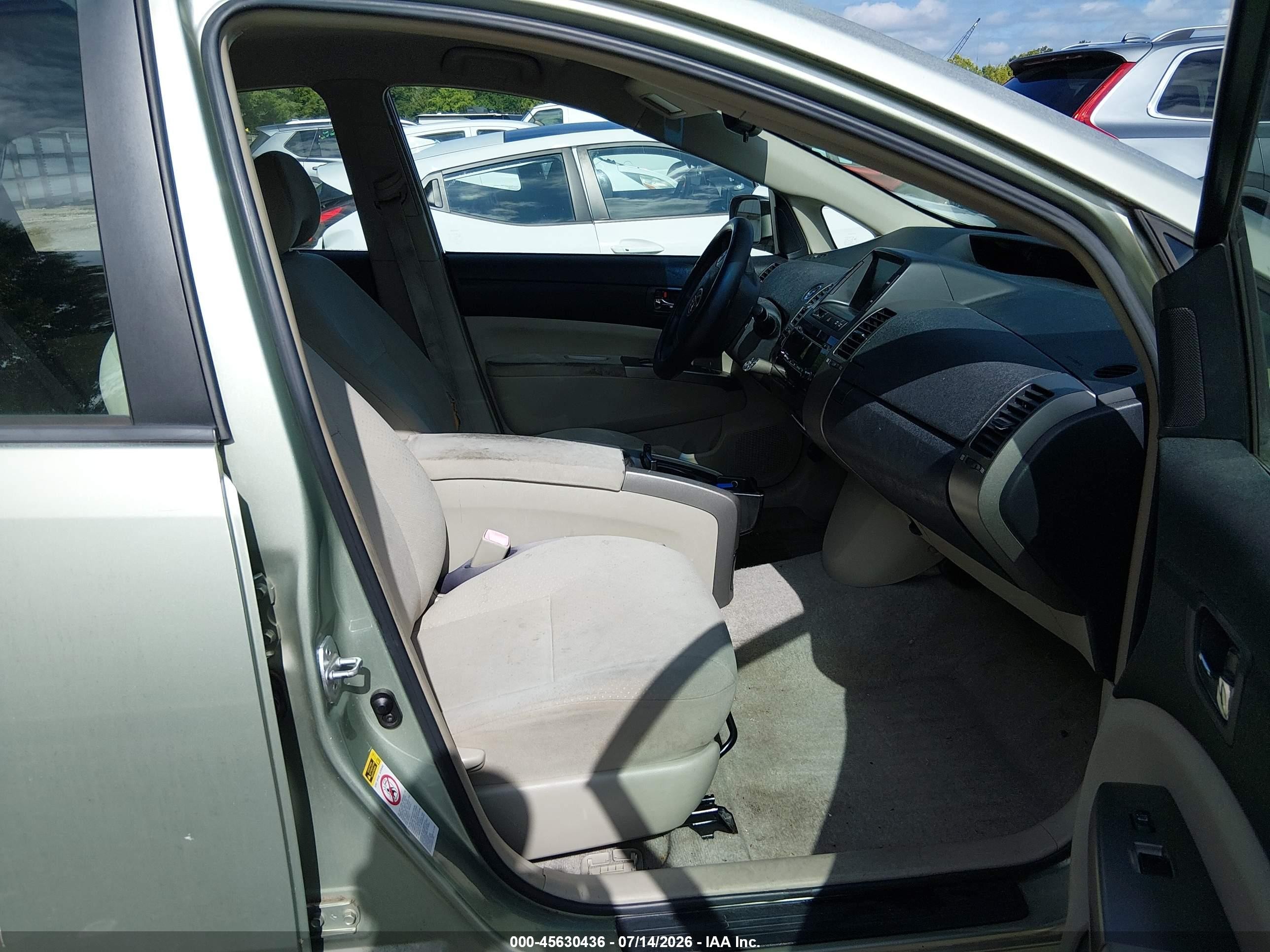 2008 Toyota Prius   Green vin: JTDKB20UX87708275