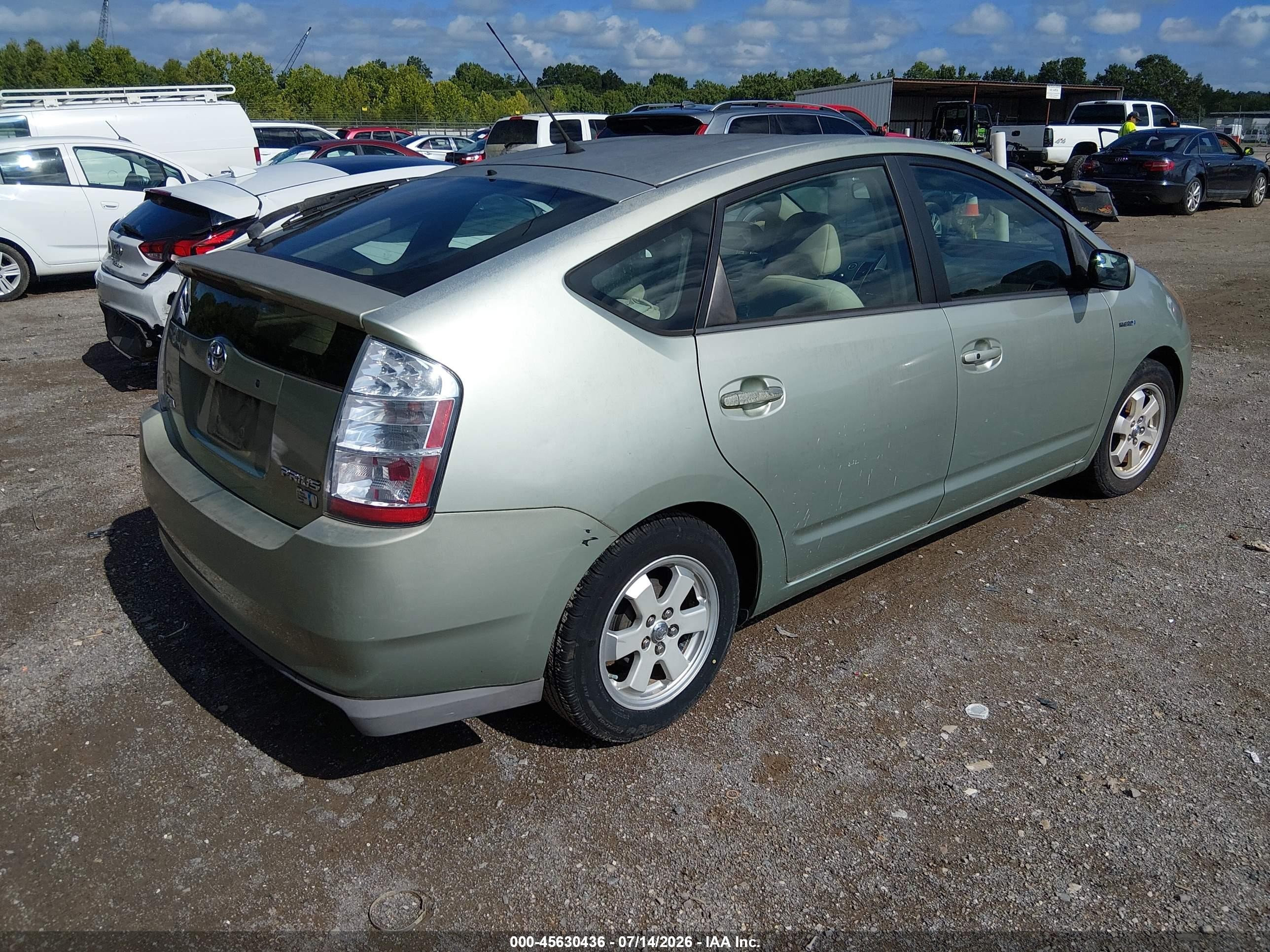 2008 Toyota Prius   Green vin: JTDKB20UX87708275