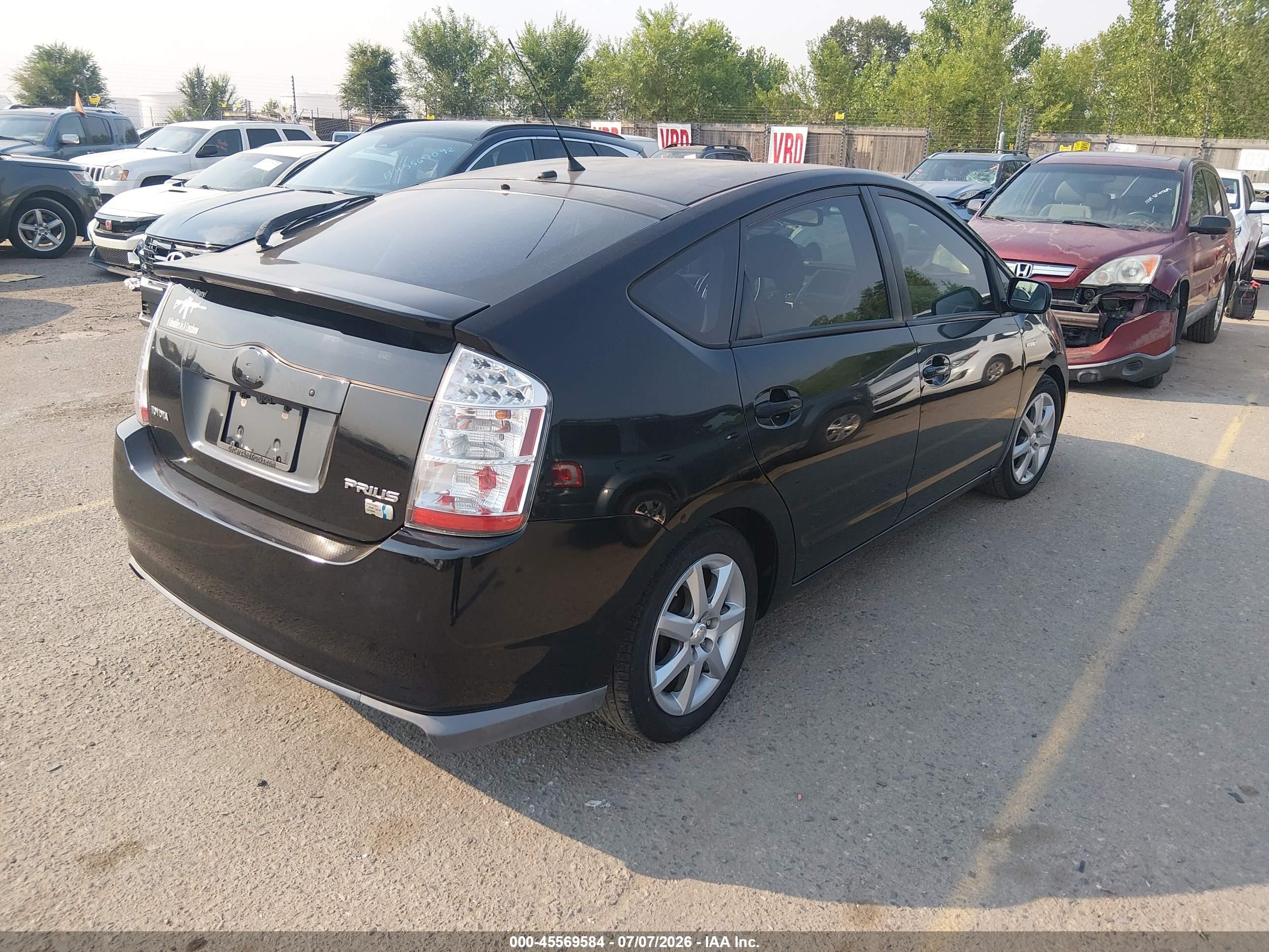 2008 Toyota Prius Touring Черный vin: JTDKB20UX87733189