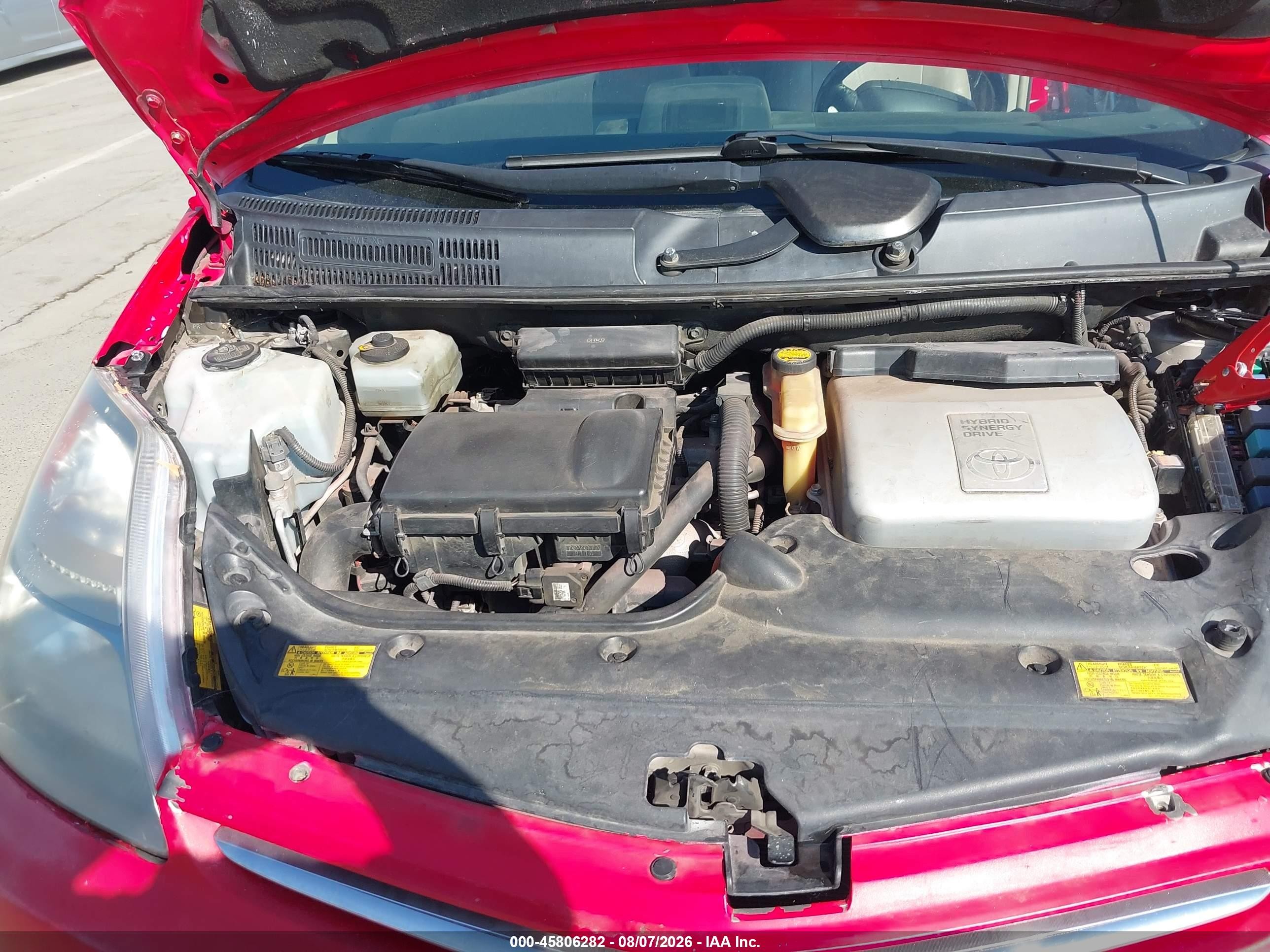 2008 Toyota Prius   Red vin: JTDKB20UX87749862
