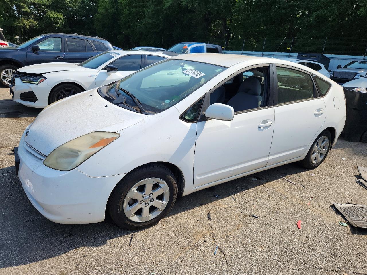 2004 Toyota Prius Base White vin: JTDKB22UX40080489