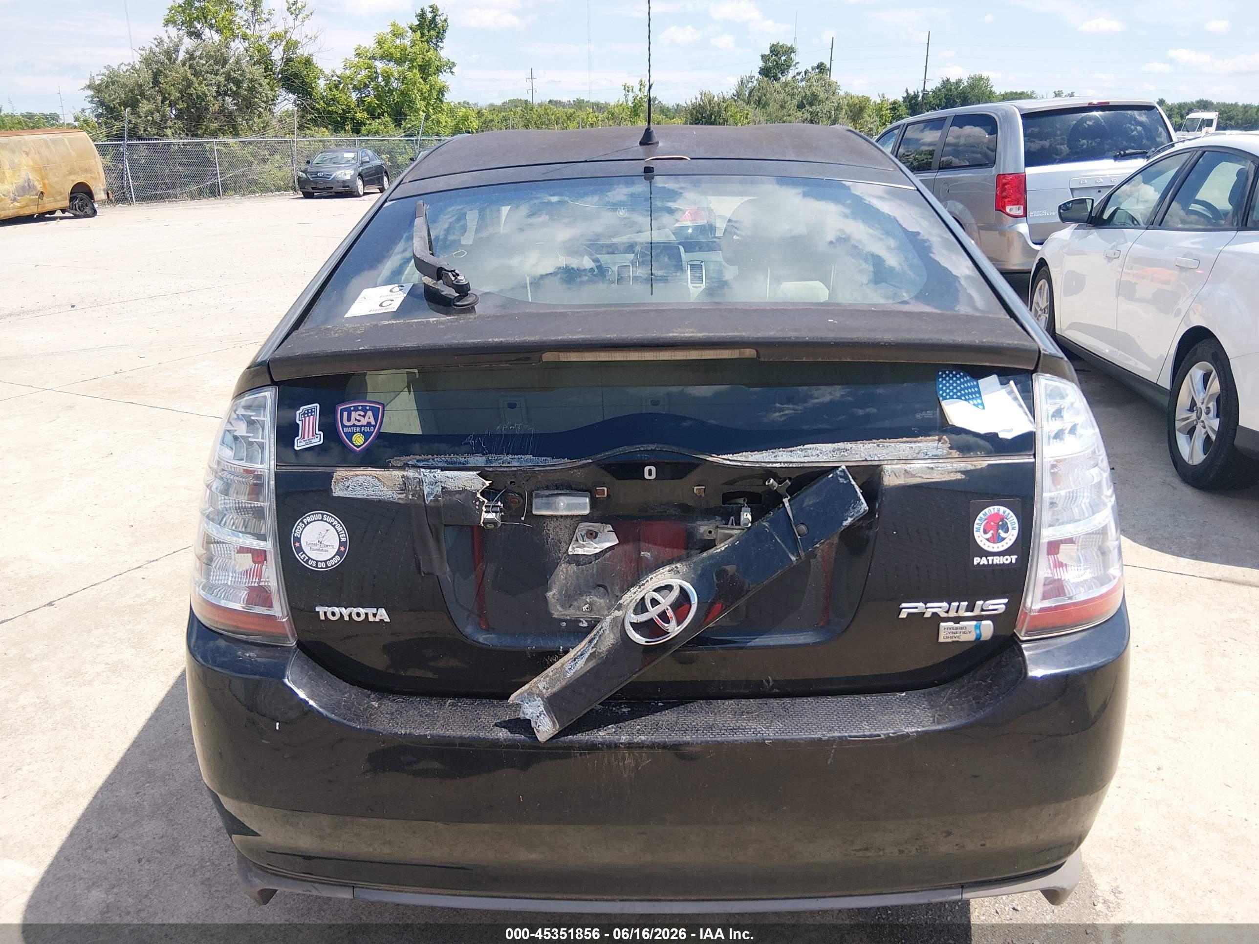2008 Toyota Prius Black vin: JTDKB2OU583393571