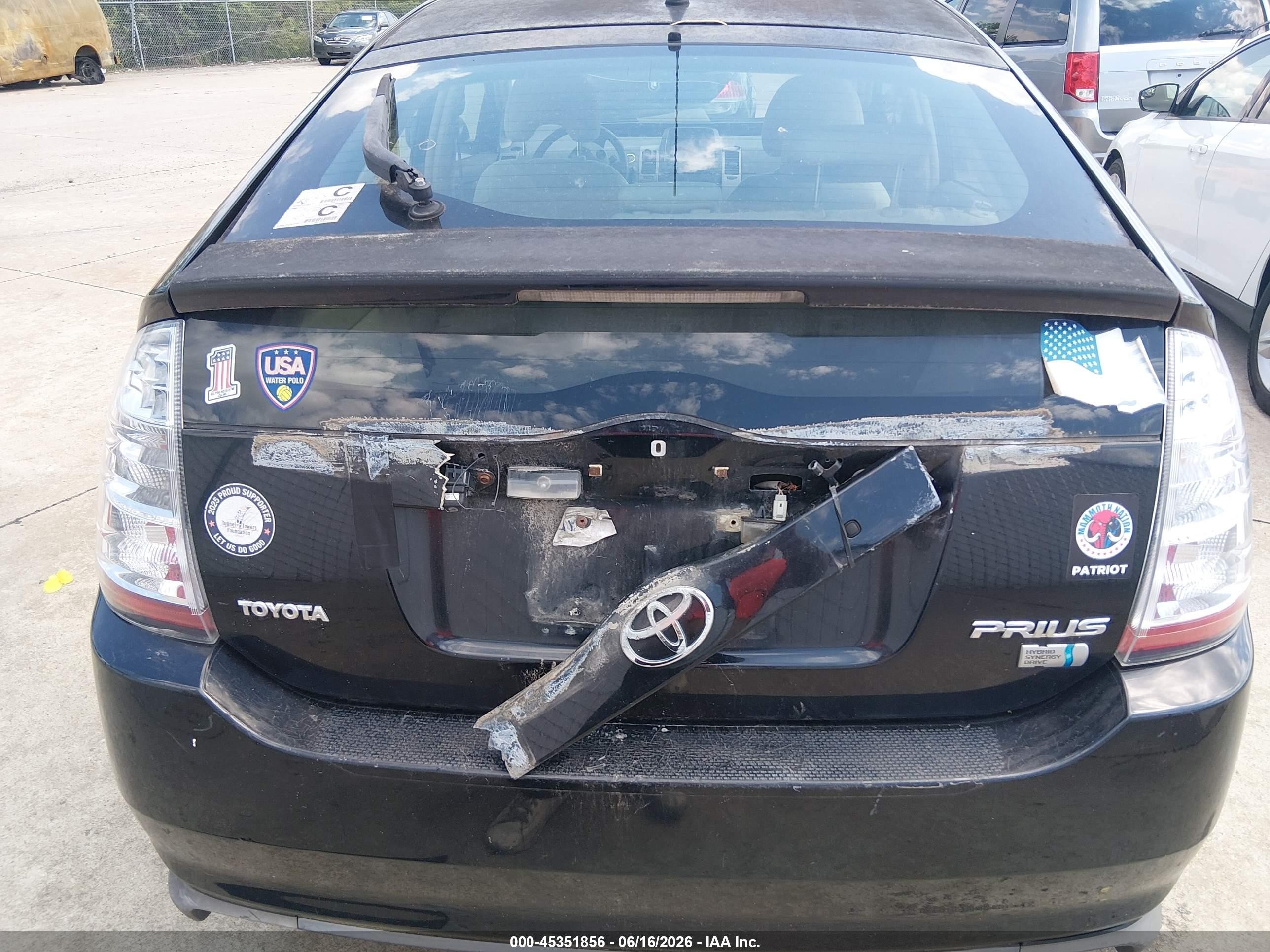 2008 Toyota Prius Black vin: JTDKB2OU583393571