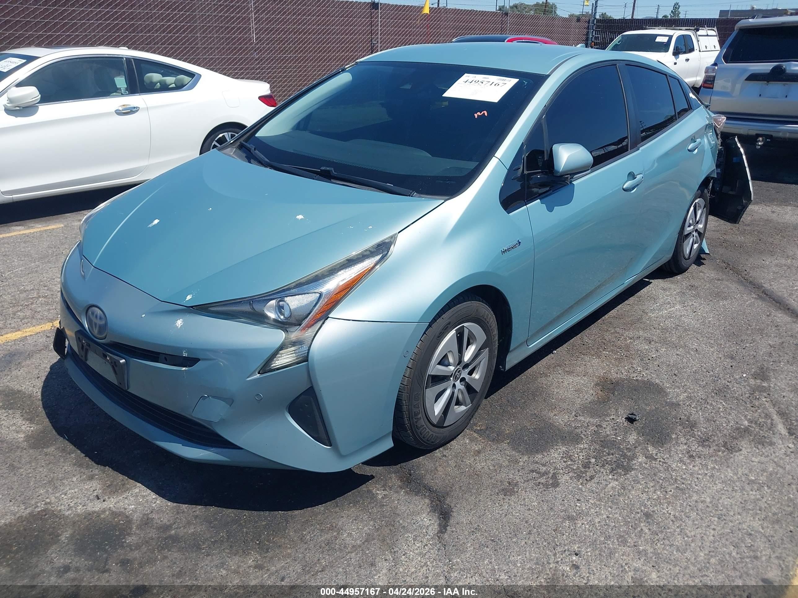 2017 Toyota Prius Two Light Blue vin: JTDKBRFUXH3042557