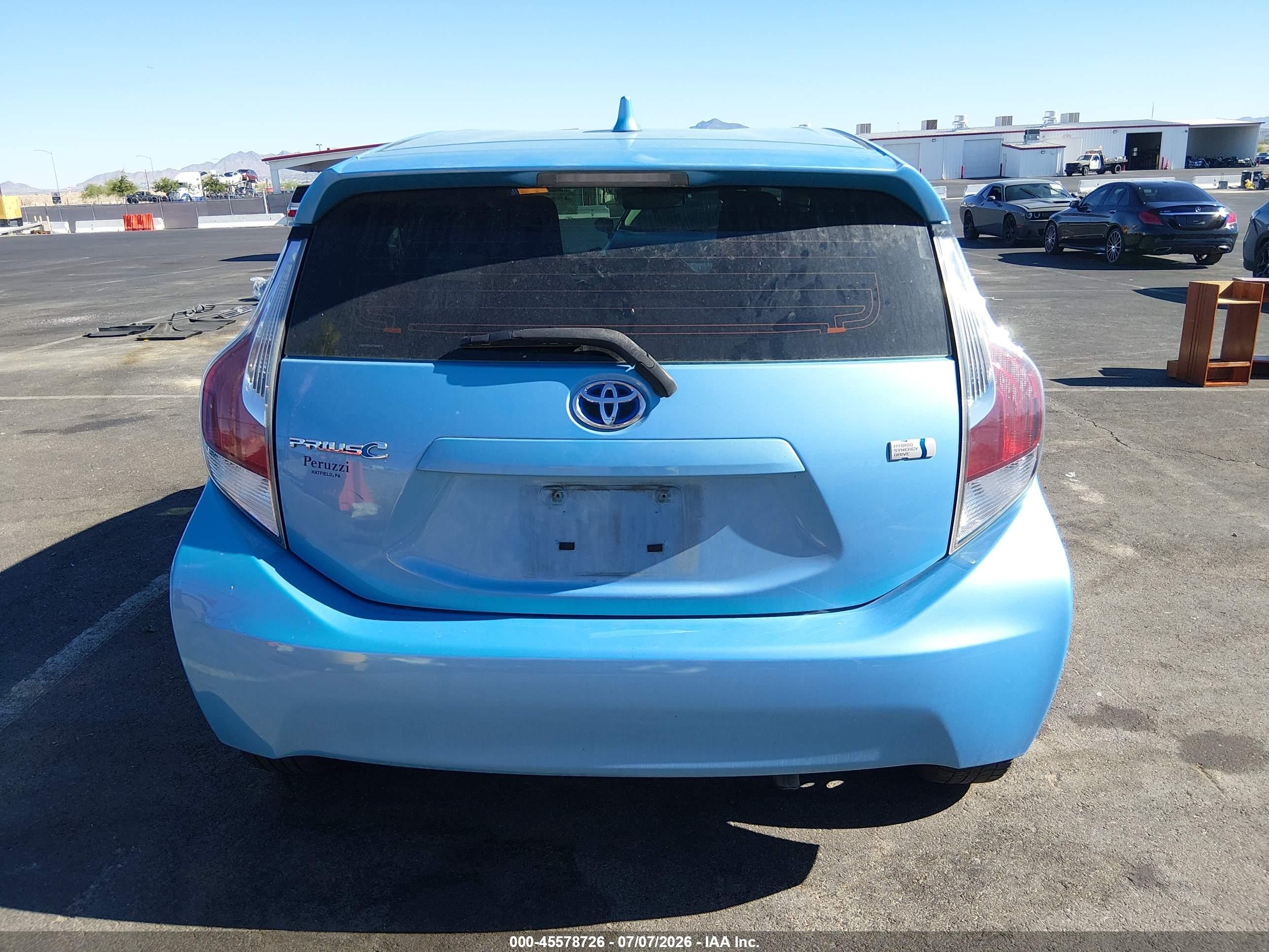 2015 Toyota Prius C One Light Blue vin: JTDKDTB30F1100673