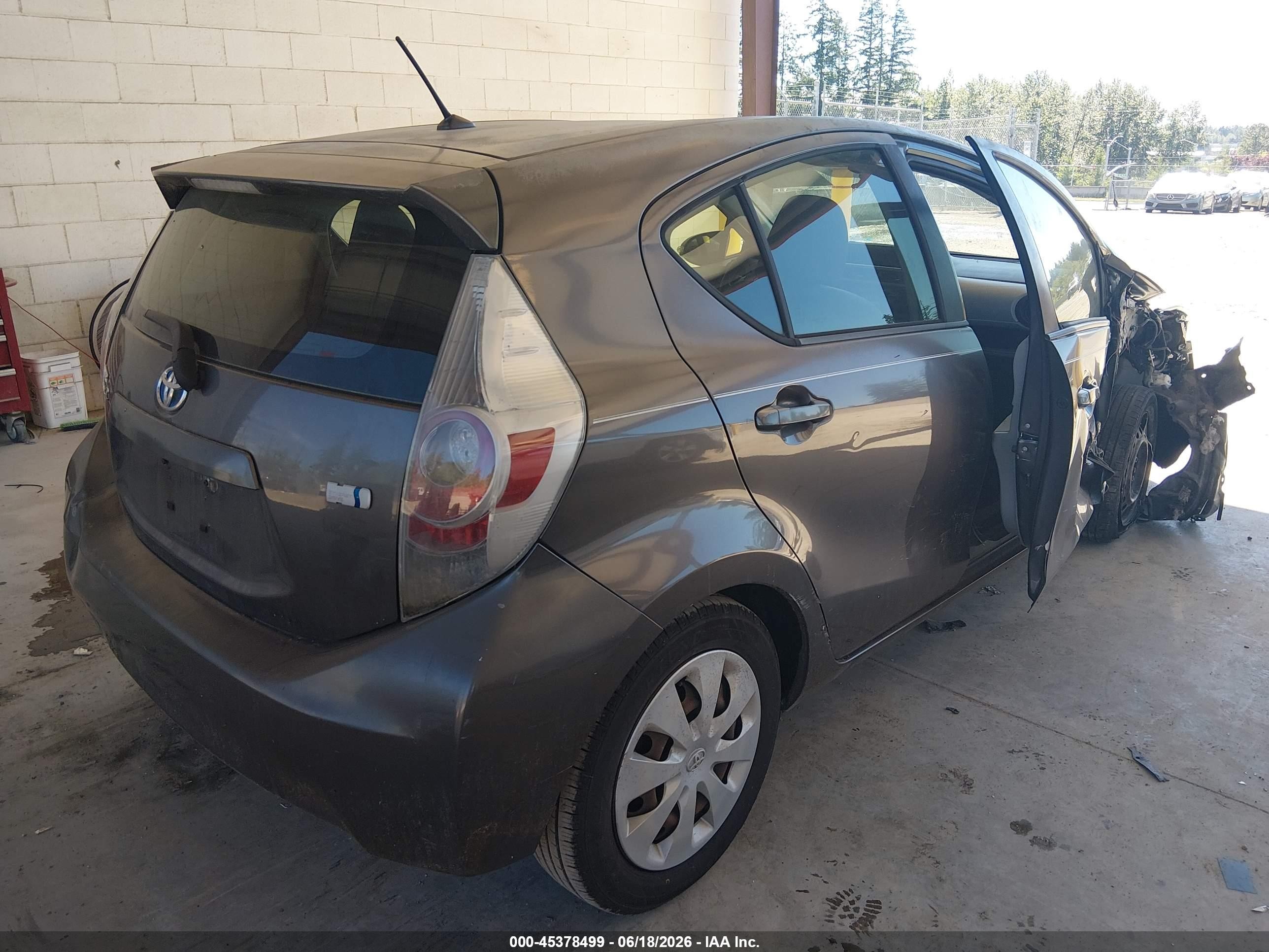 2012 Toyota Prius C Two Gray vin: JTDKDTB31C1022982