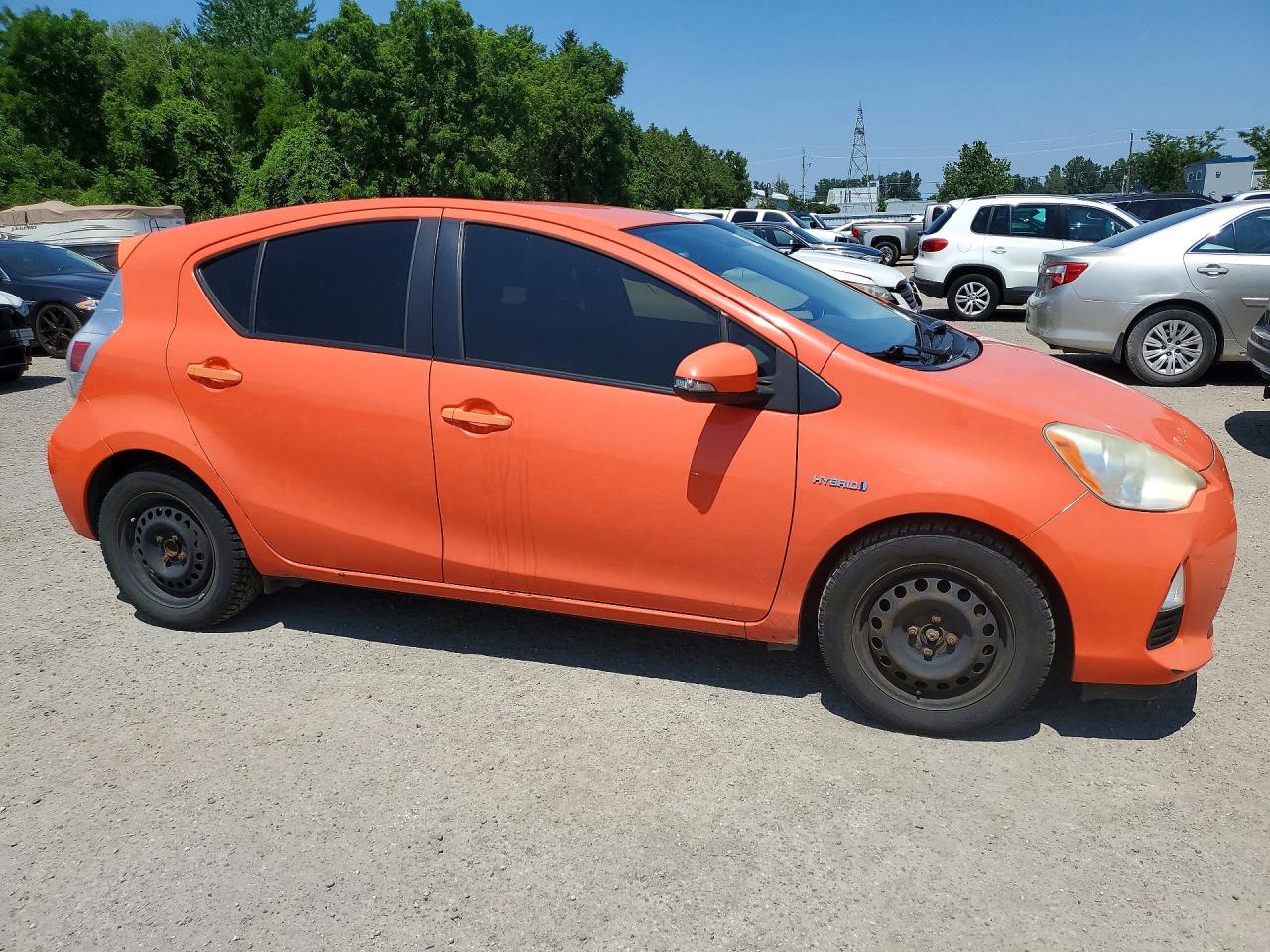 2012 Toyota Prius C One Orange vin: JTDKDTB31C1030516