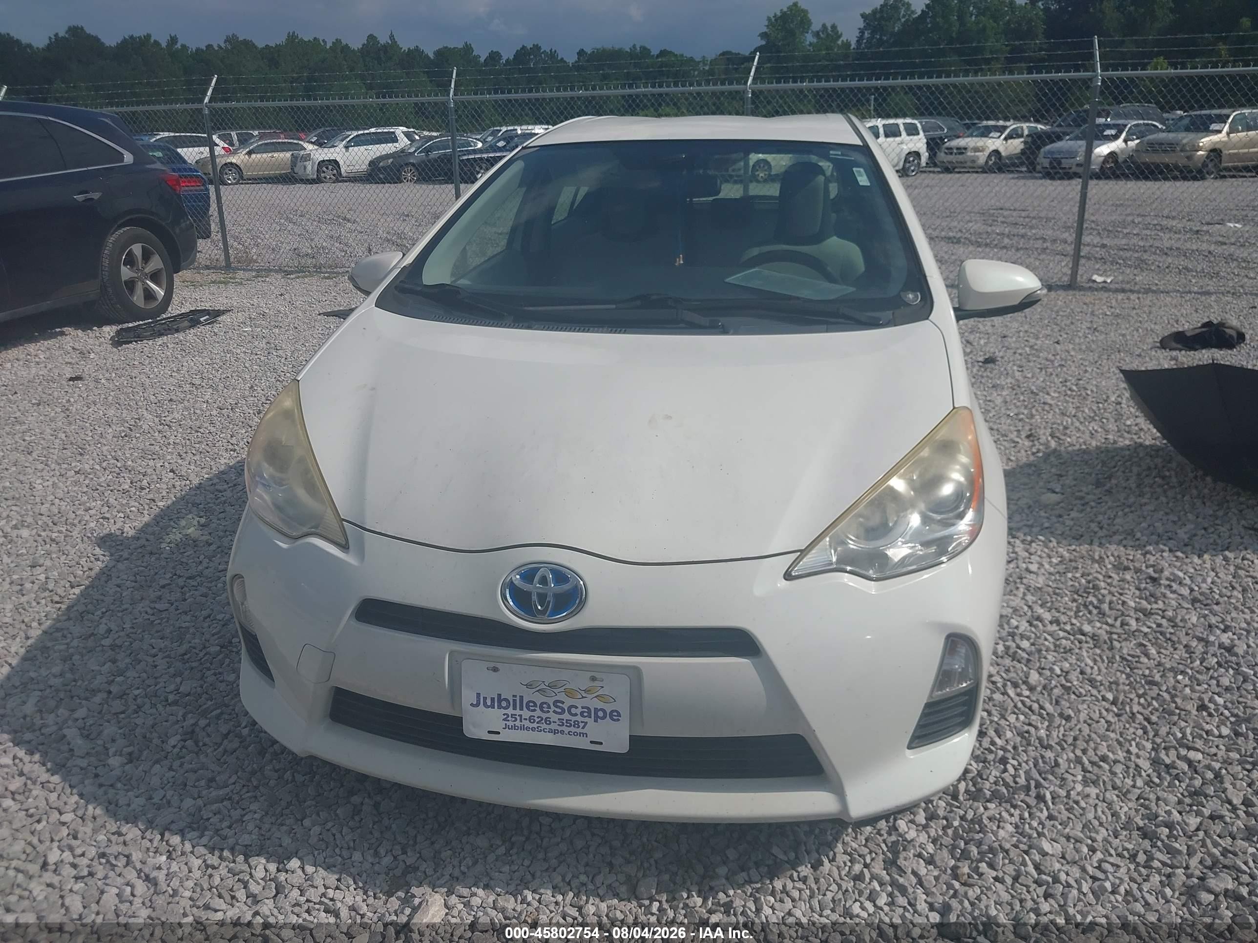 2014 Toyota Prius C One White vin: JTDKDTB31E1560181