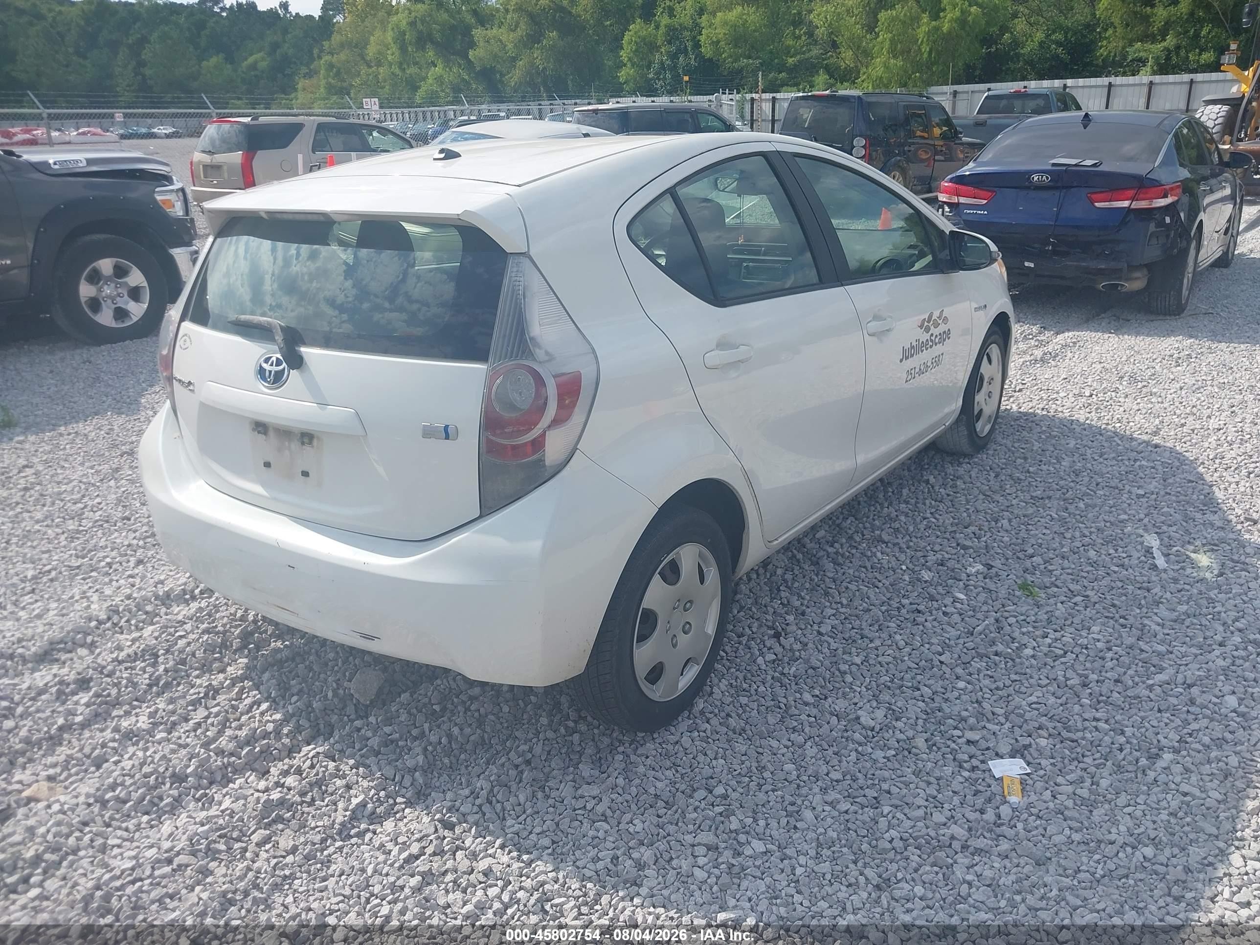 2014 Toyota Prius C One White vin: JTDKDTB31E1560181
