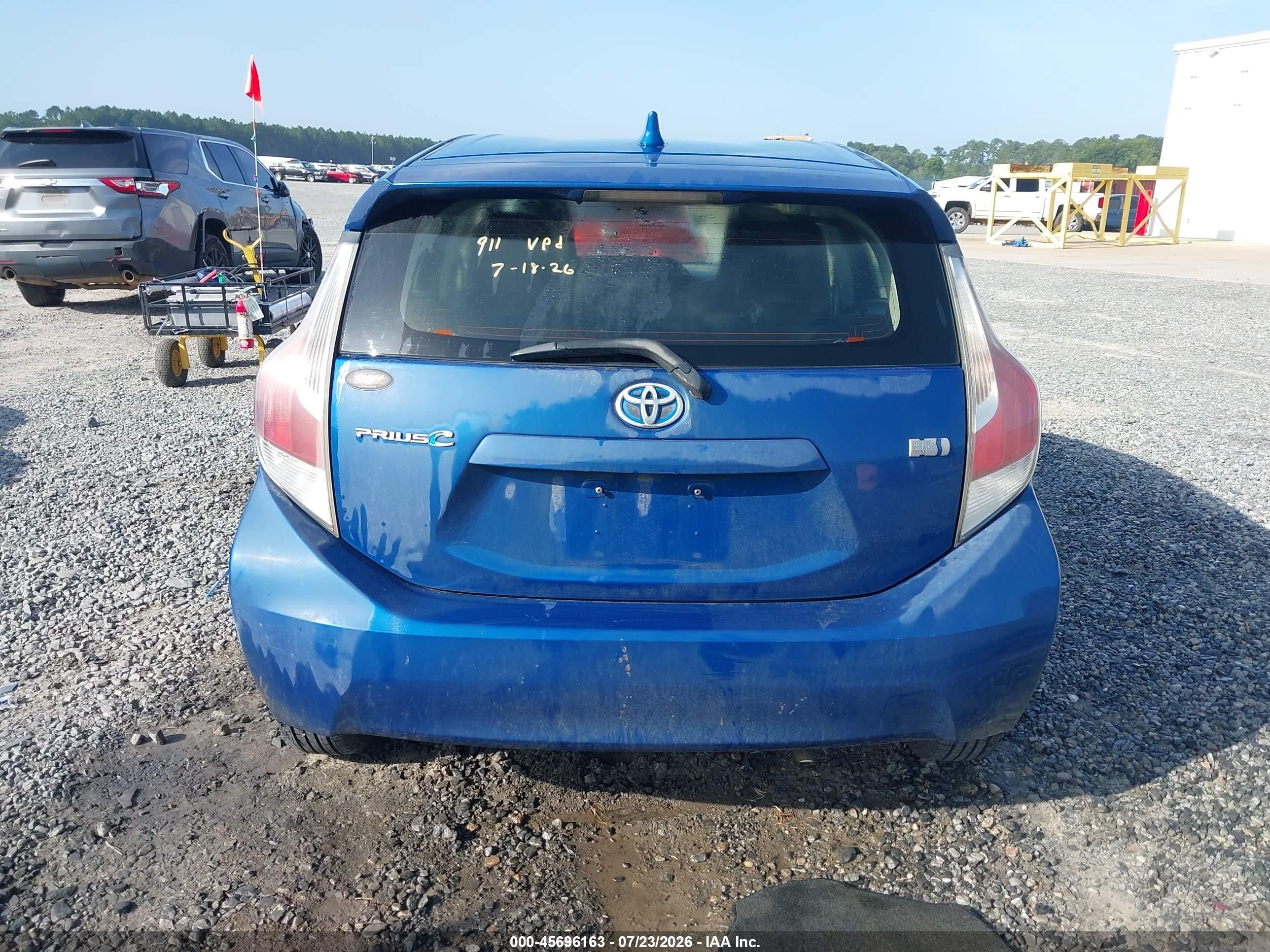 2015 Toyota Prius C One Синий vin: JTDKDTB31F1103985