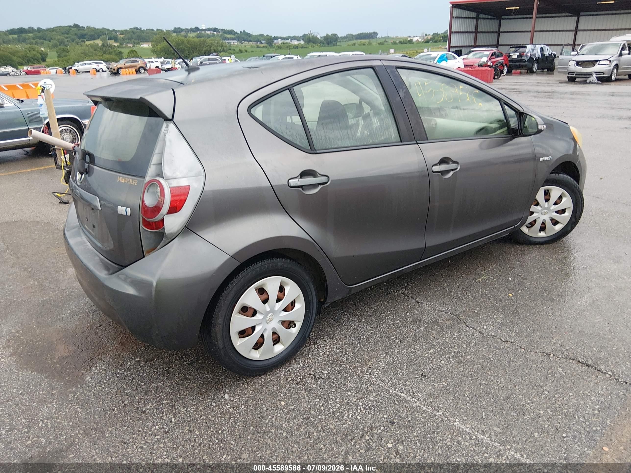 2012 Toyota Prius C Two Gray vin: JTDKDTB32C1017290