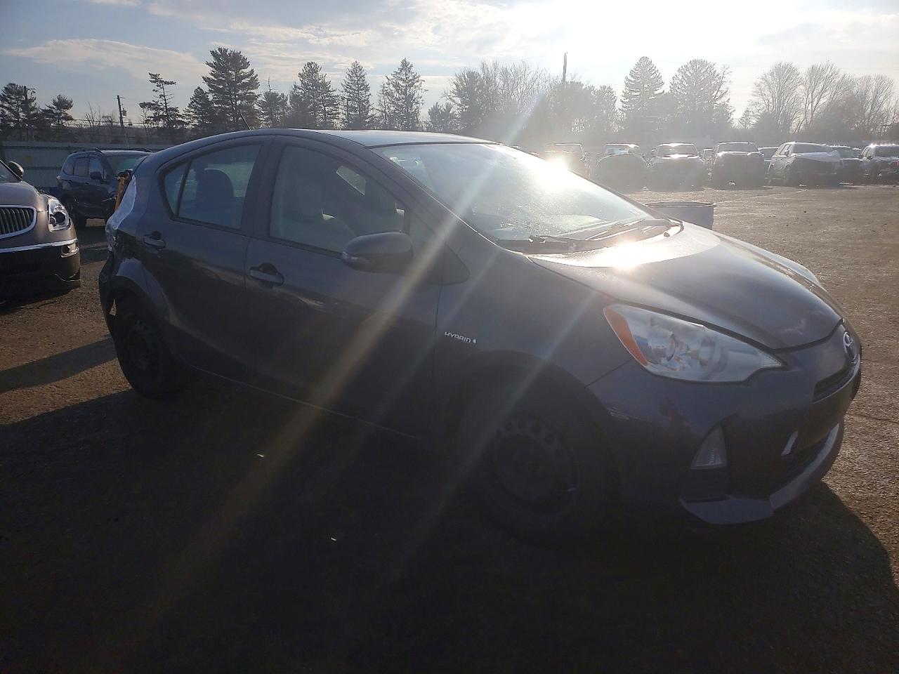 2012 Toyota Prius C Gray vin: JTDKDTB32C1509530