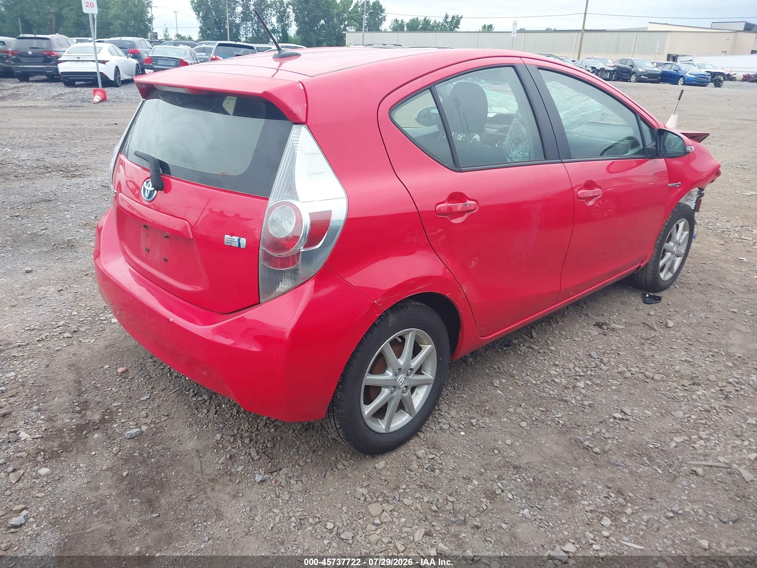 2013 Toyota Prius C Three Red vin: JTDKDTB32D1032227