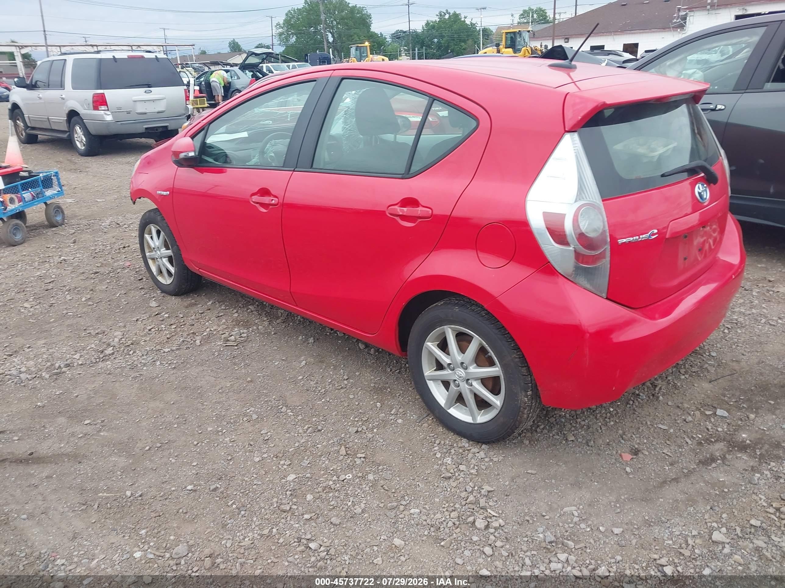 2013 Toyota Prius C Three Red vin: JTDKDTB32D1032227