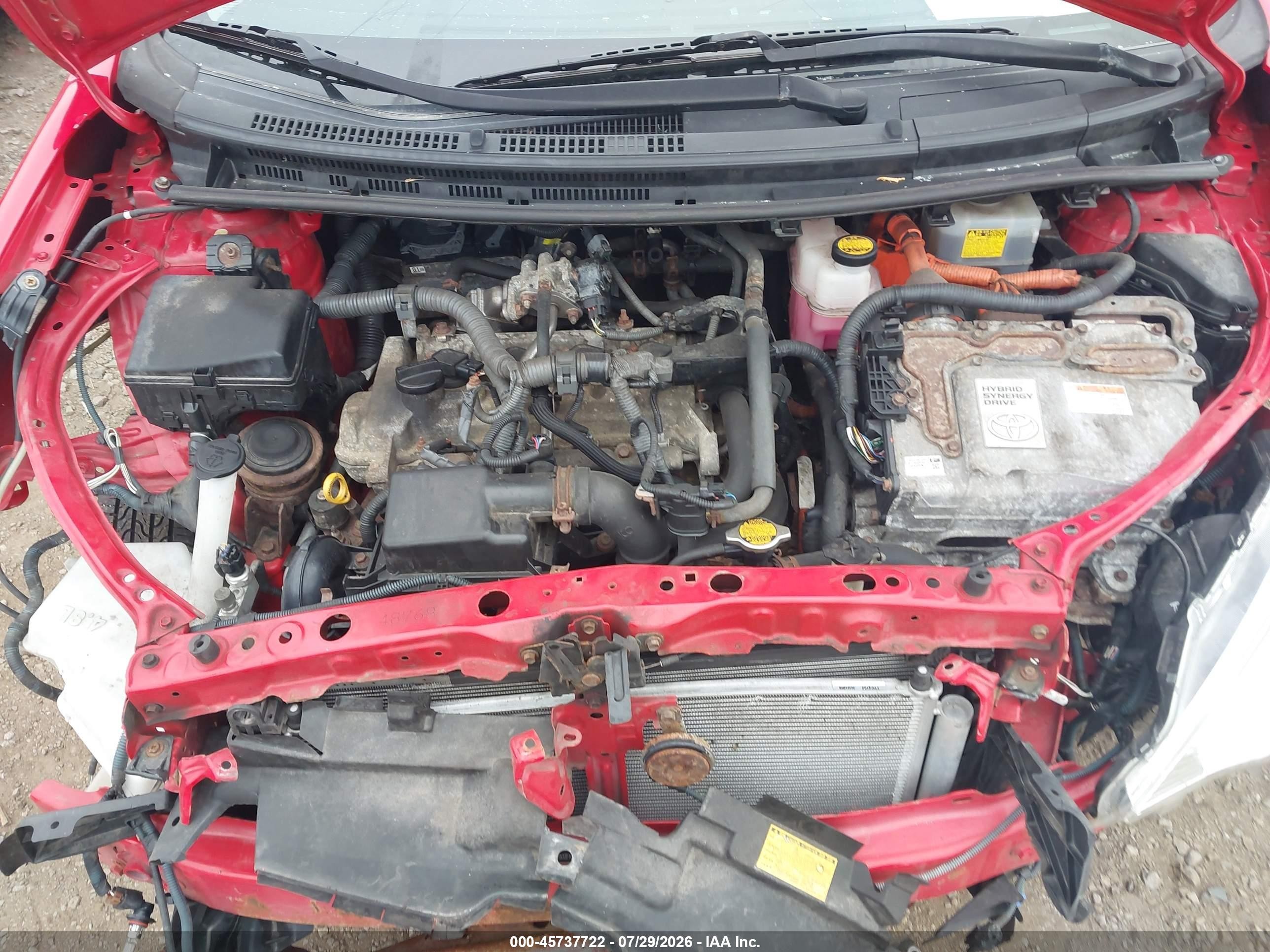 2013 Toyota Prius C Three Red vin: JTDKDTB32D1032227