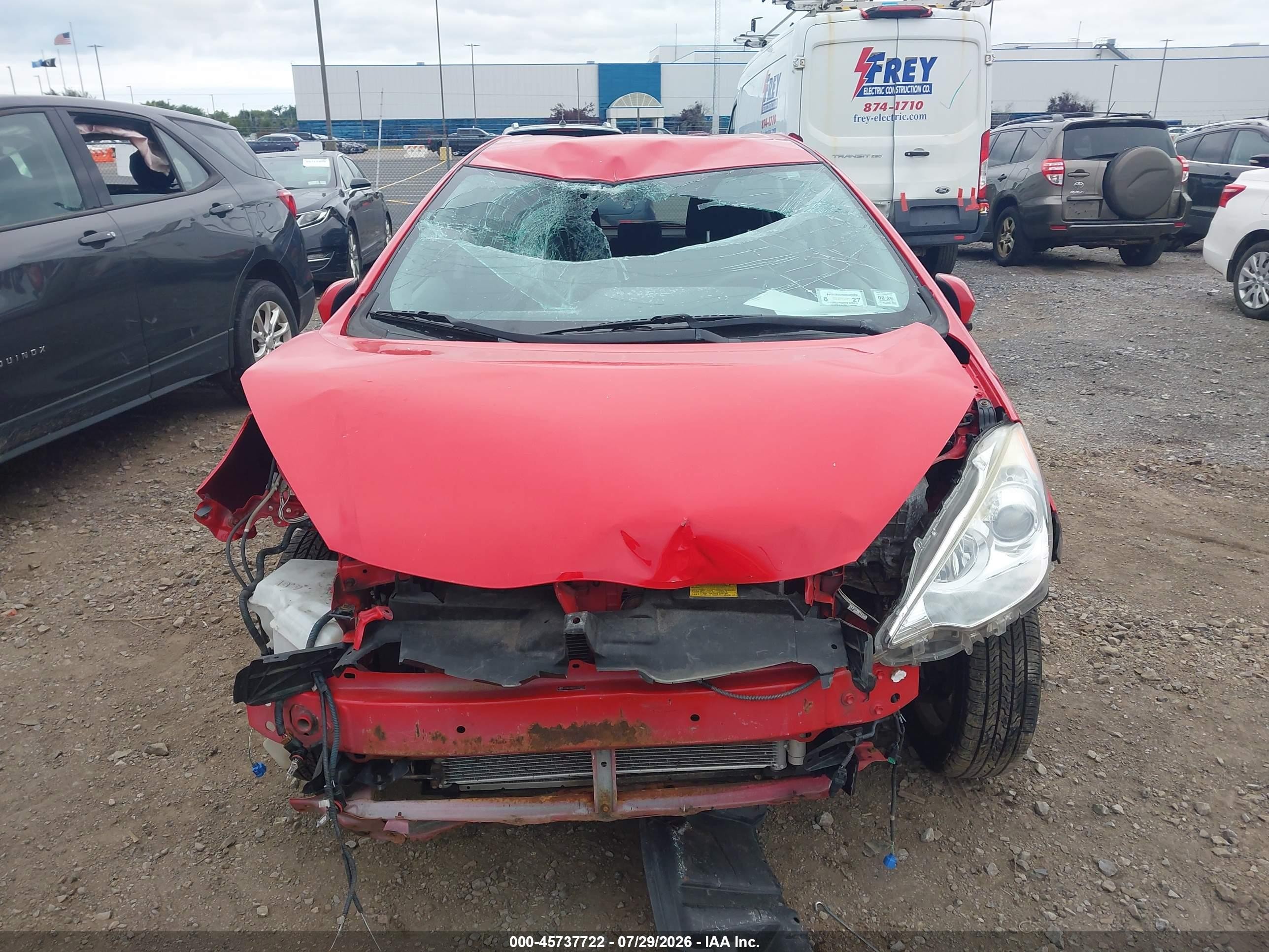2013 Toyota Prius C Three Red vin: JTDKDTB32D1032227