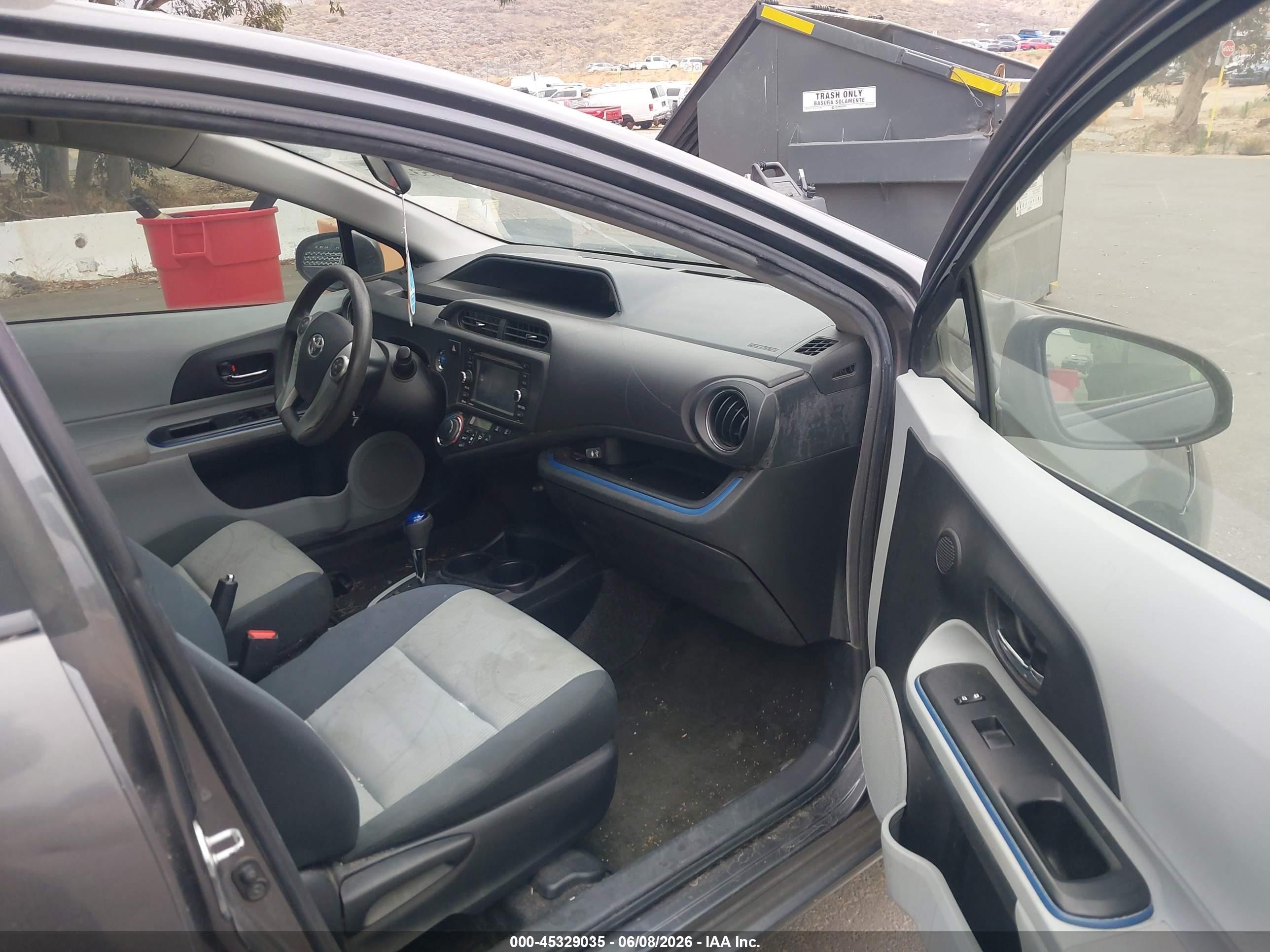 2013 Toyota Prius C Three Gray vin: JTDKDTB32D1545641