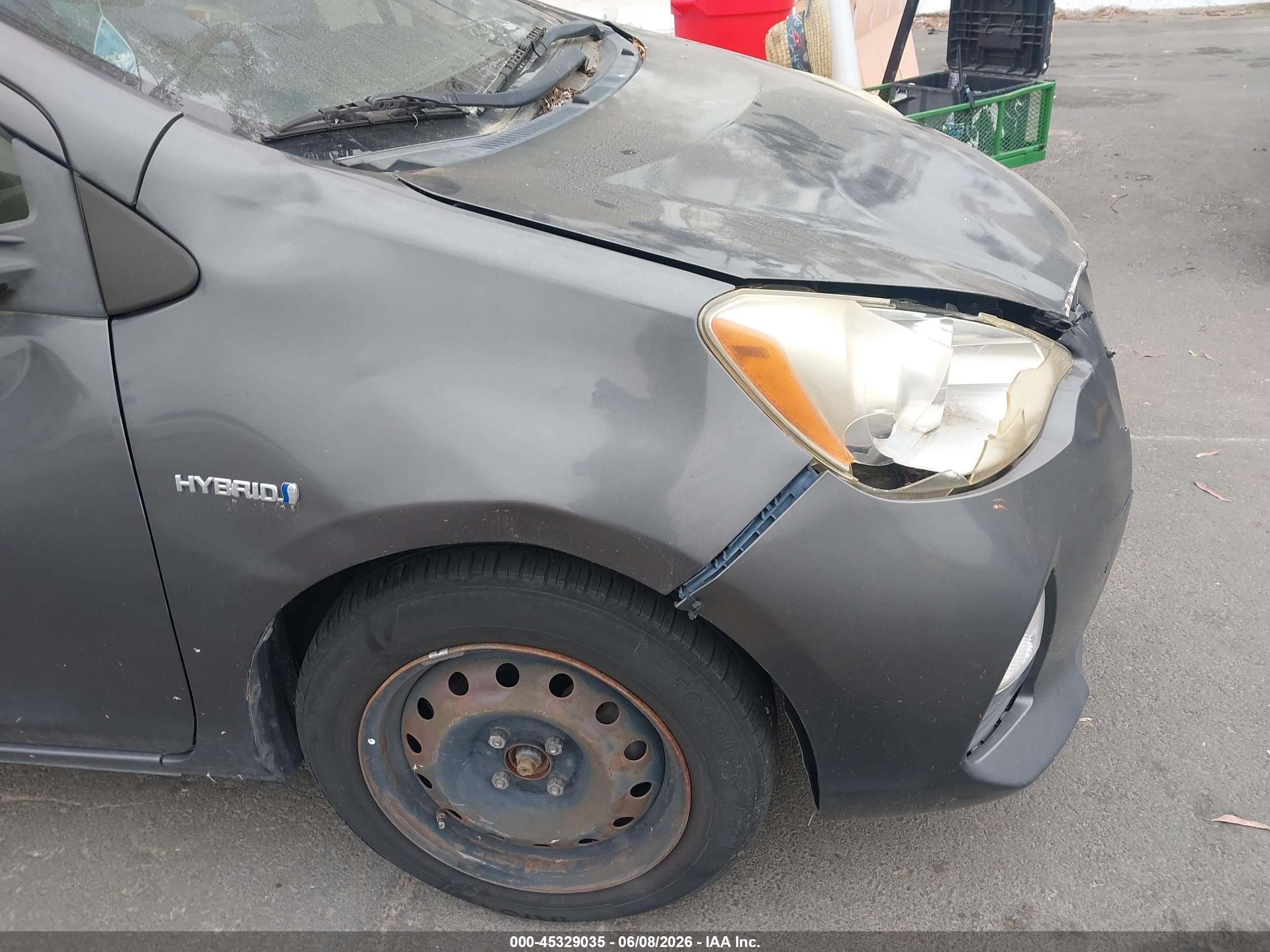 2013 Toyota Prius C Three Gray vin: JTDKDTB32D1545641