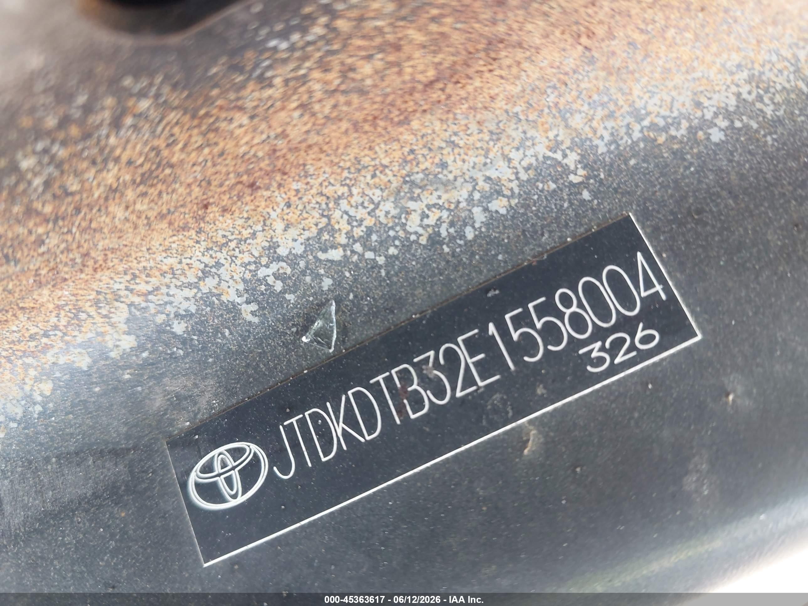 2014 Toyota Prius C One Black vin: JTDKDTB32E1558004