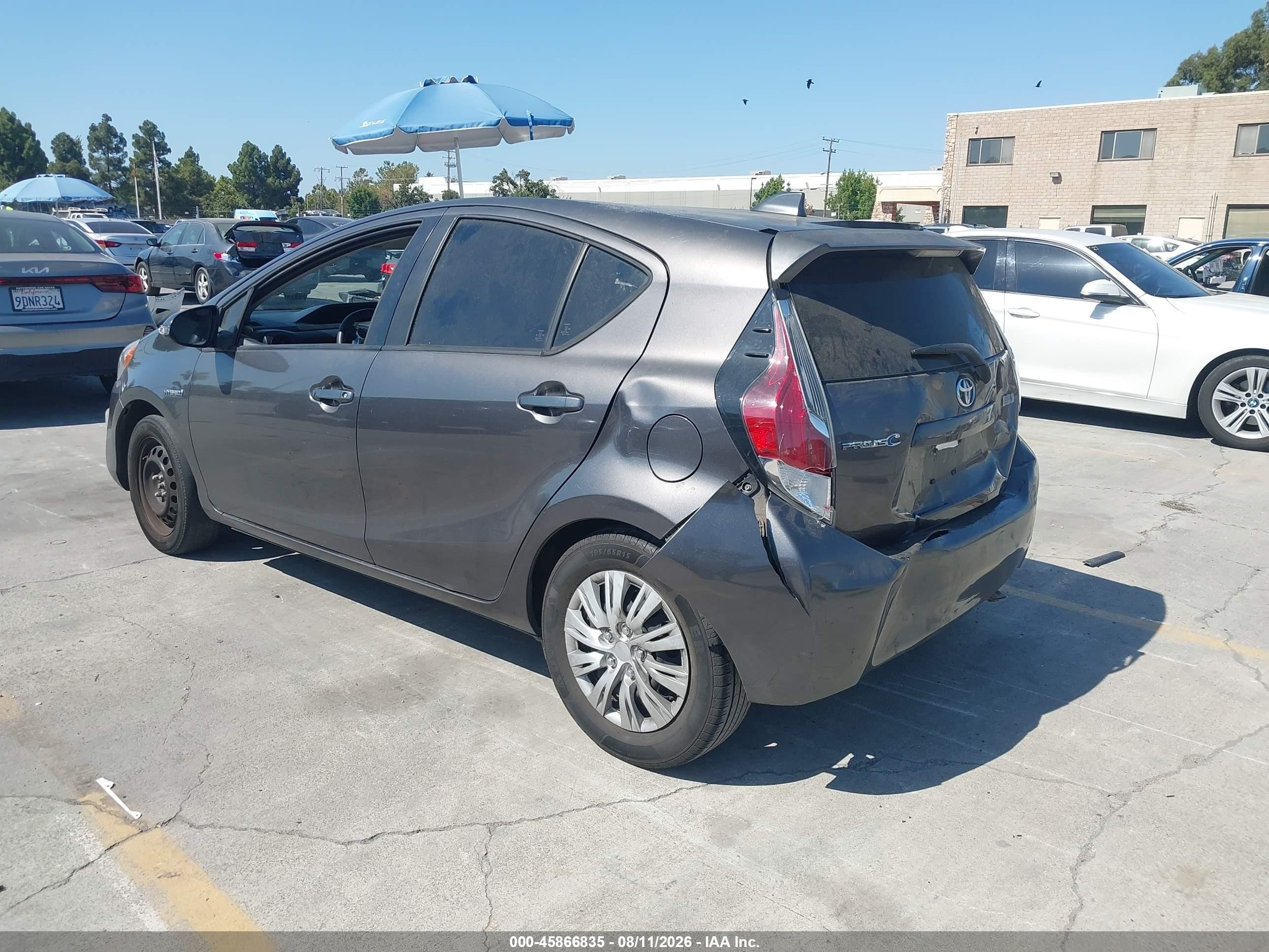 2015 Toyota Prius C One Серый vin: JTDKDTB32F1576200
