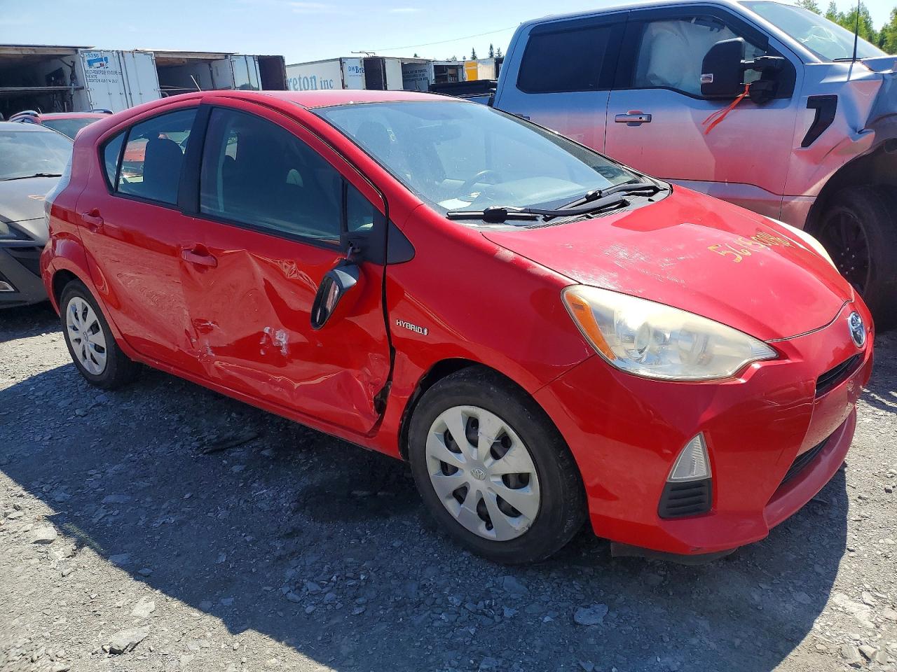 2012 Toyota Prius C One Красный vin: JTDKDTB33C1514316
