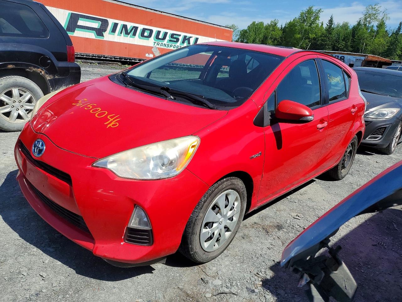2012 Toyota Prius C One Red vin: JTDKDTB33C1514316