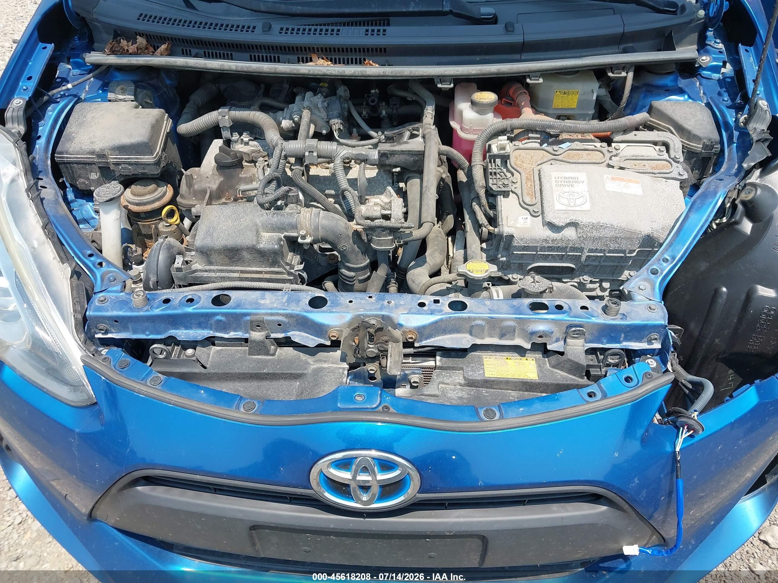 2015 Toyota Prius C One Синий vin: JTDKDTB33F1586766