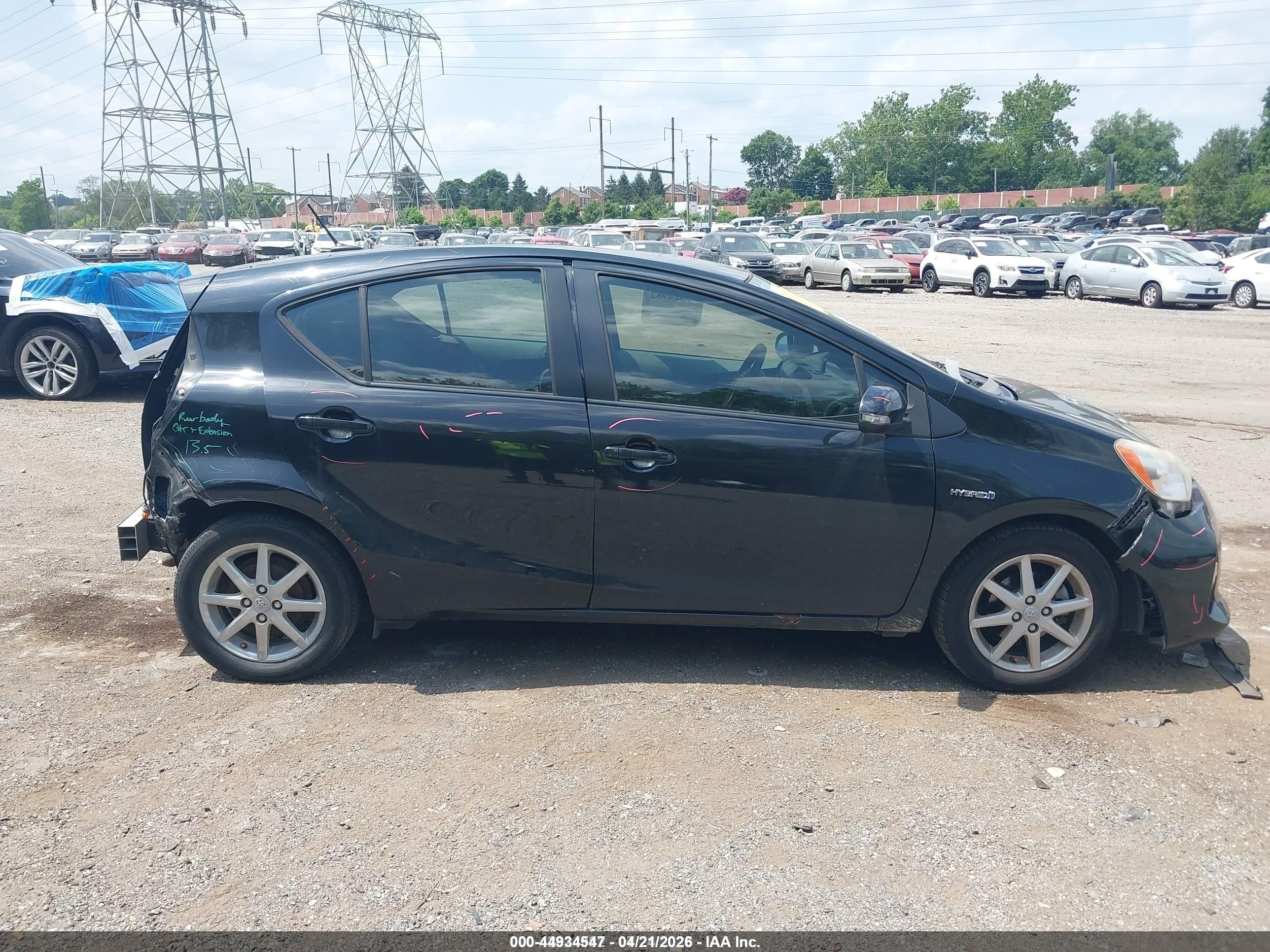 2012 Toyota Prius C Four Black vin: JTDKDTB34C1007361