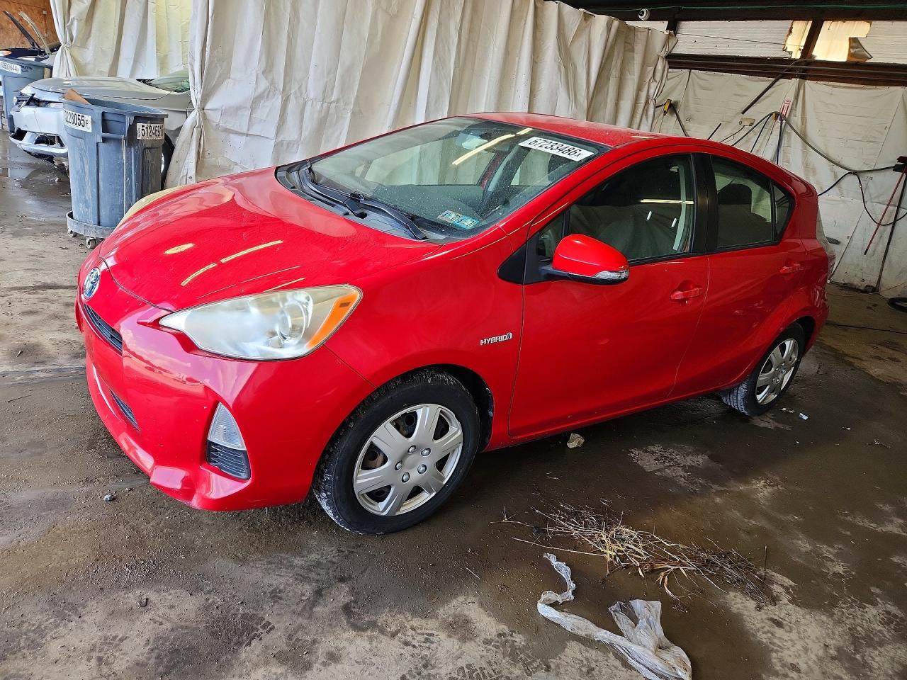 2013 Toyota Prius C Two Red vin: JTDKDTB34D1537783