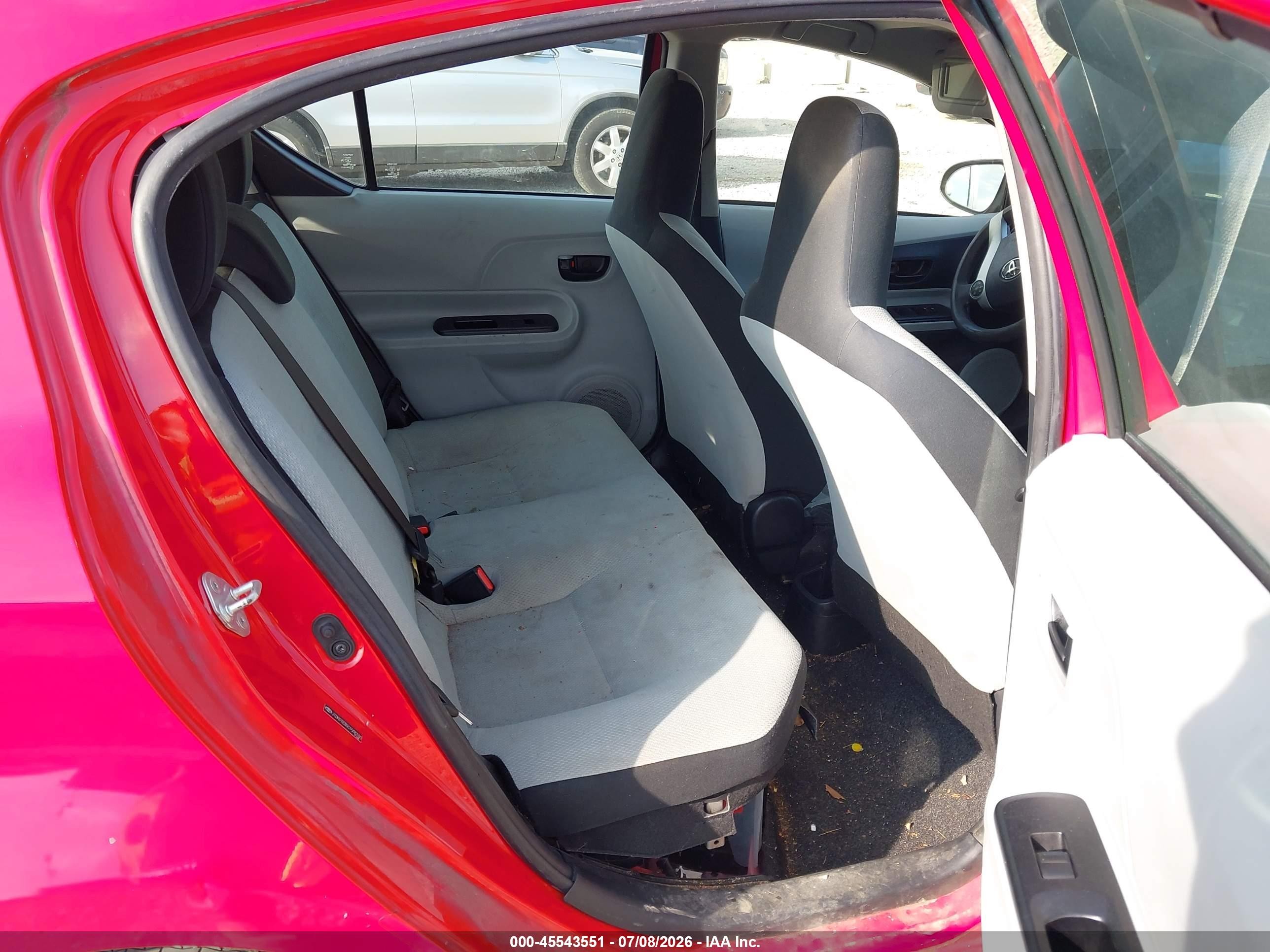 2012 Toyota Prius C One Red vin: JTDKDTB35C1508100