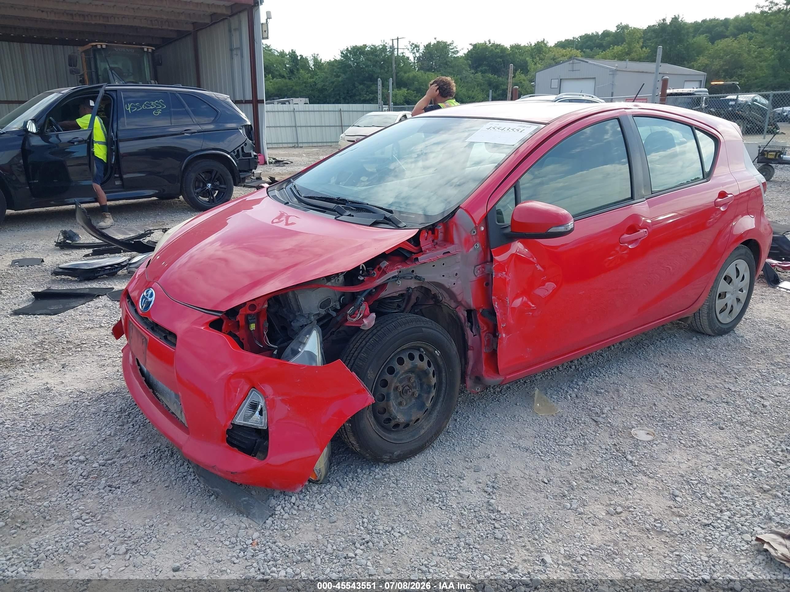2012 Toyota Prius C One Red vin: JTDKDTB35C1508100