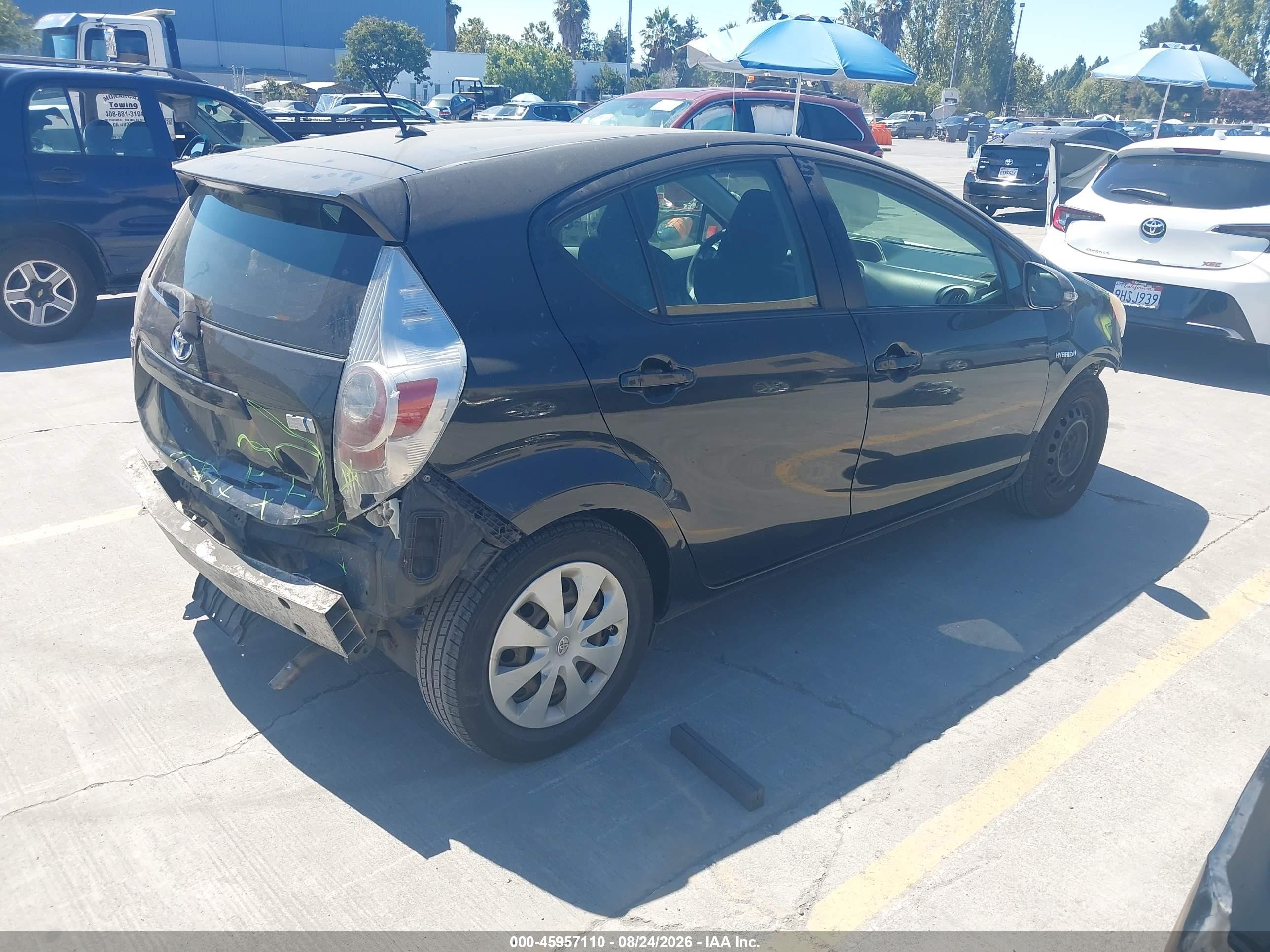 2013 Toyota Prius C Two Black vin: JTDKDTB35D1056098
