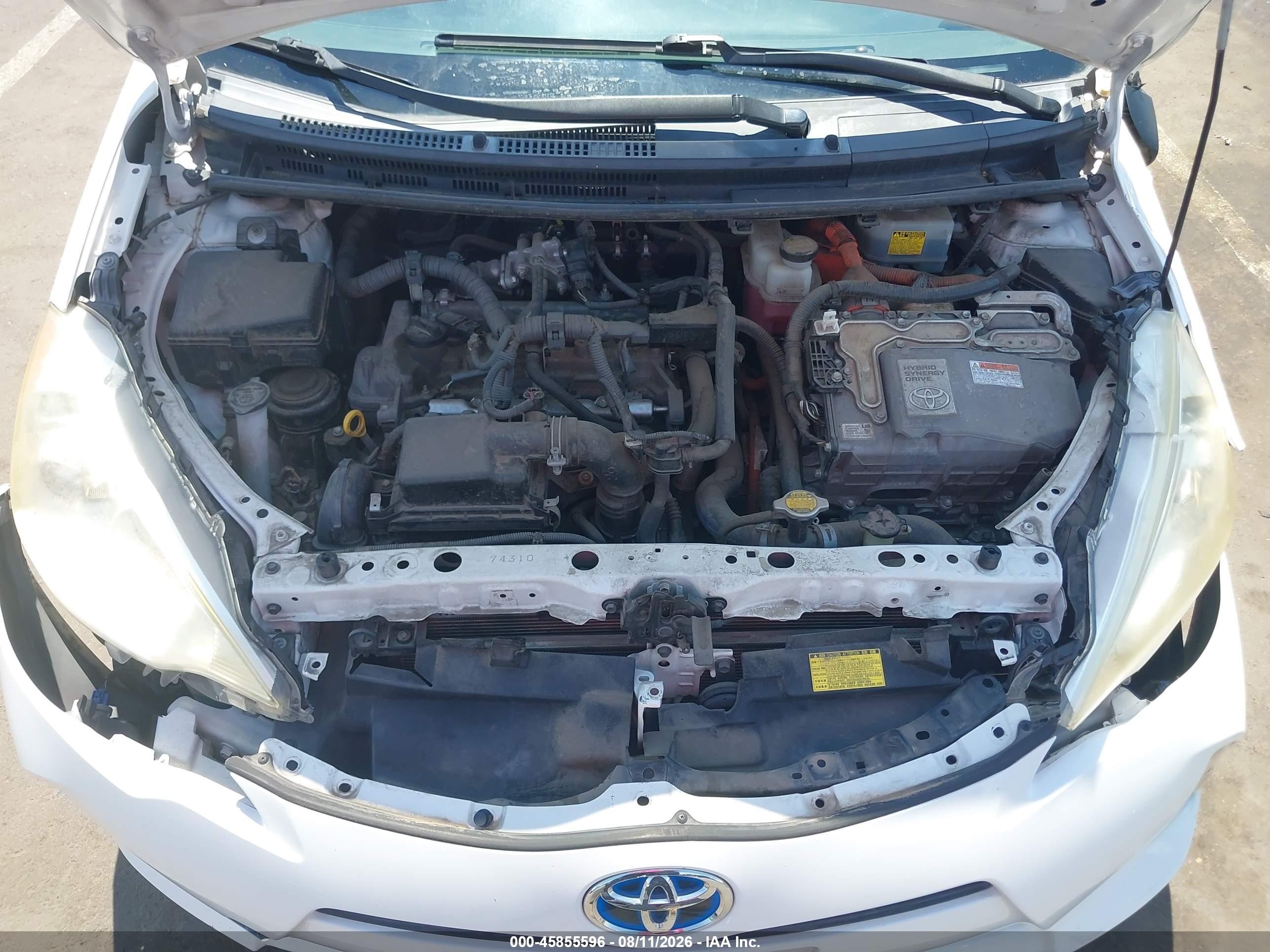 2013 Toyota Prius C One White vin: JTDKDTB35D1555886