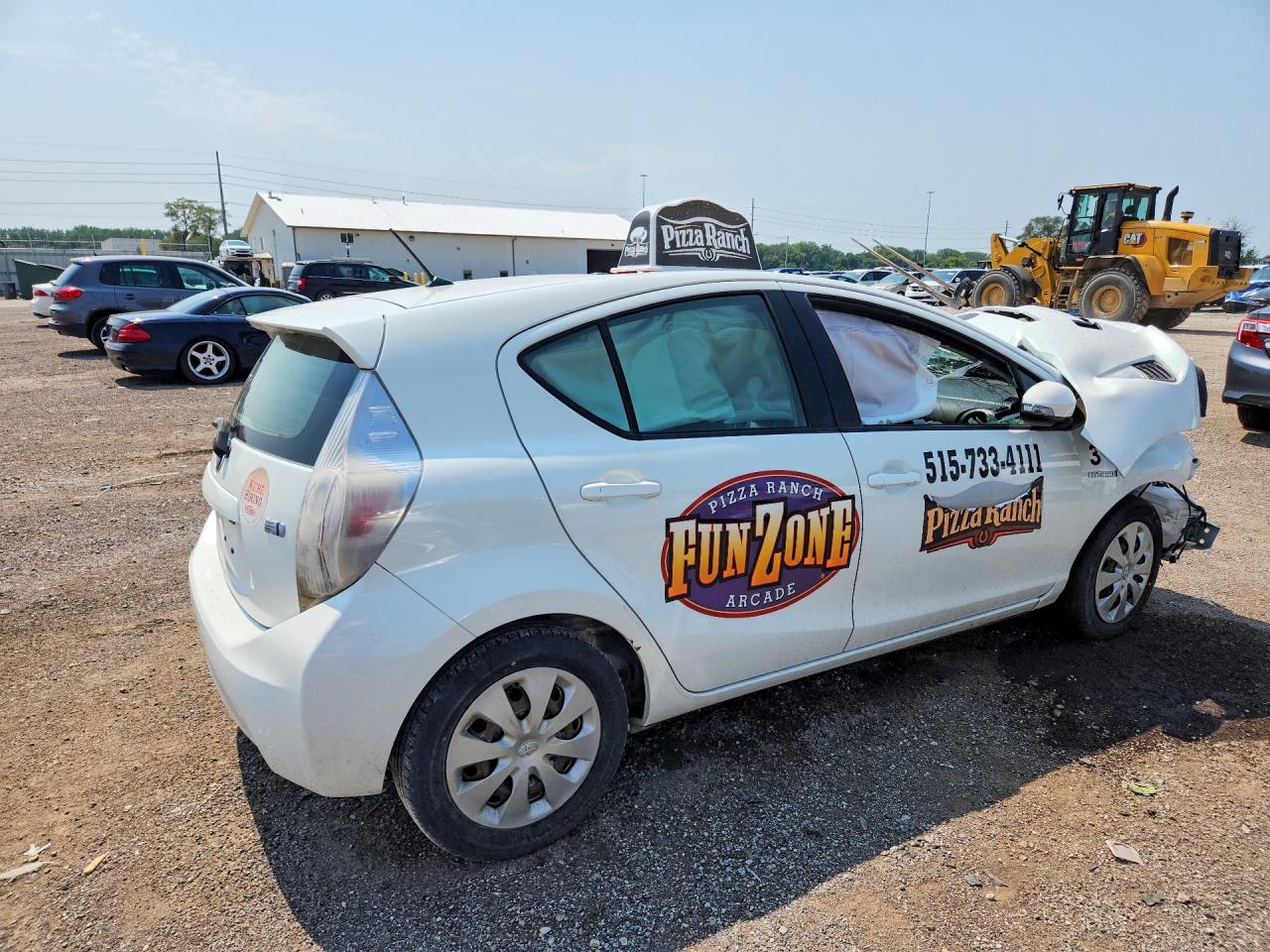 2014 Toyota Prius C Two White vin: JTDKDTB35E1069578