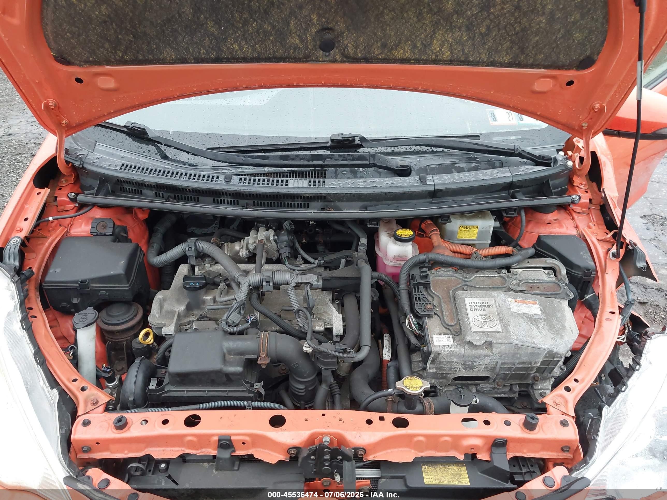 2012 Toyota Prius C Three Orange vin: JTDKDTB36C1010861