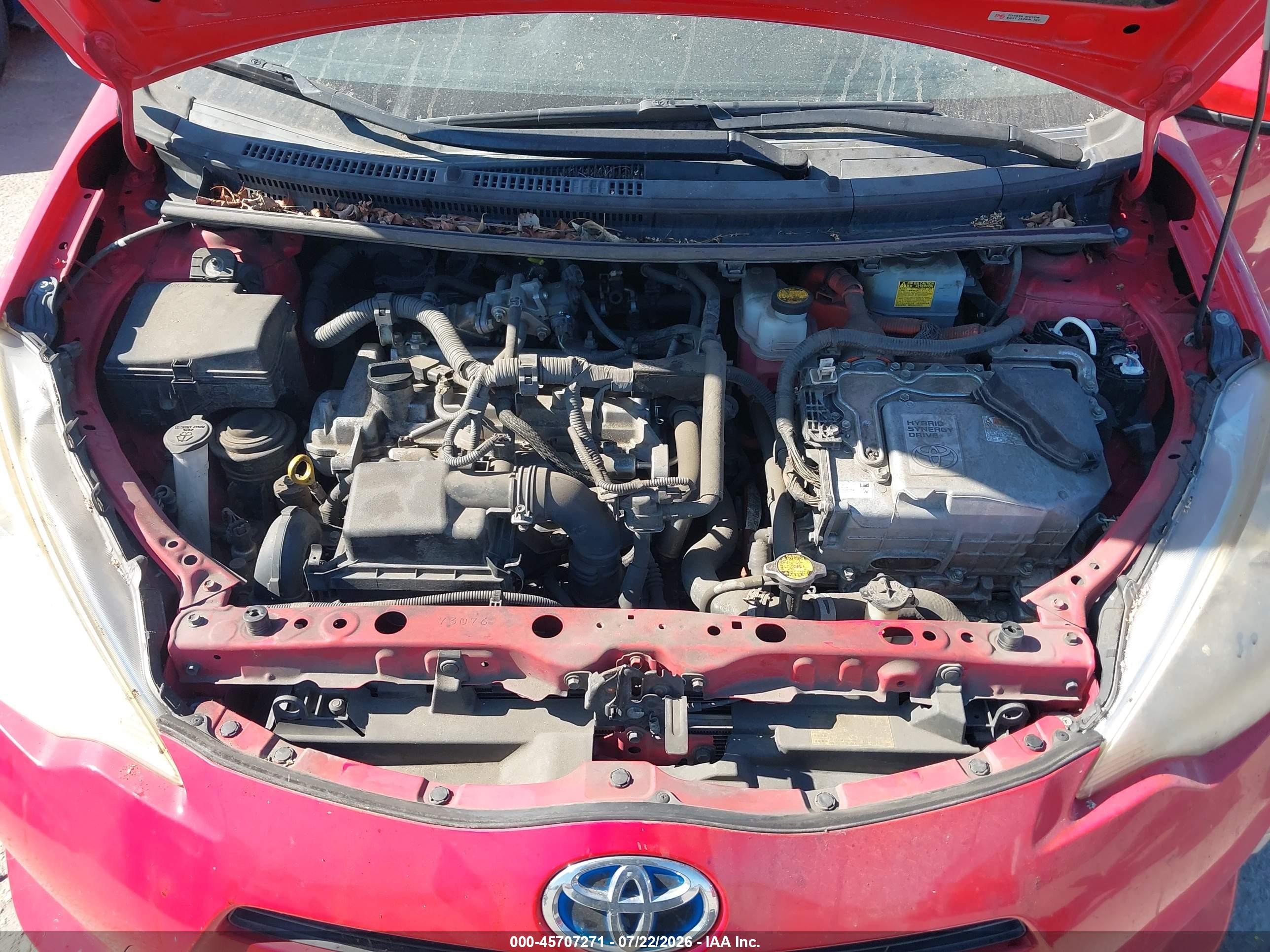 2013 Toyota Prius C Three Red vin: JTDKDTB36D1542001