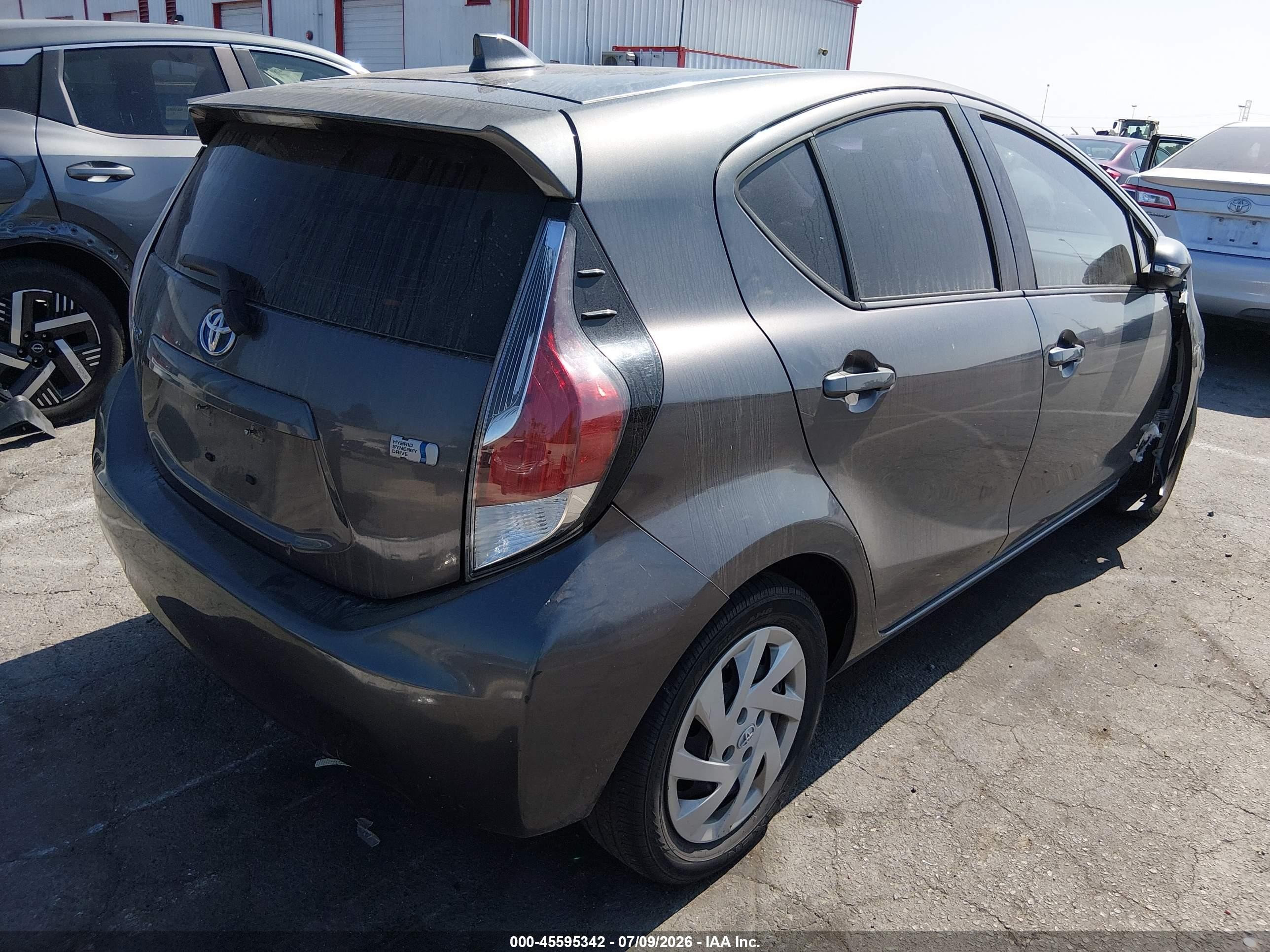 2015 Toyota Prius C Two Gray vin: JTDKDTB36F1101696