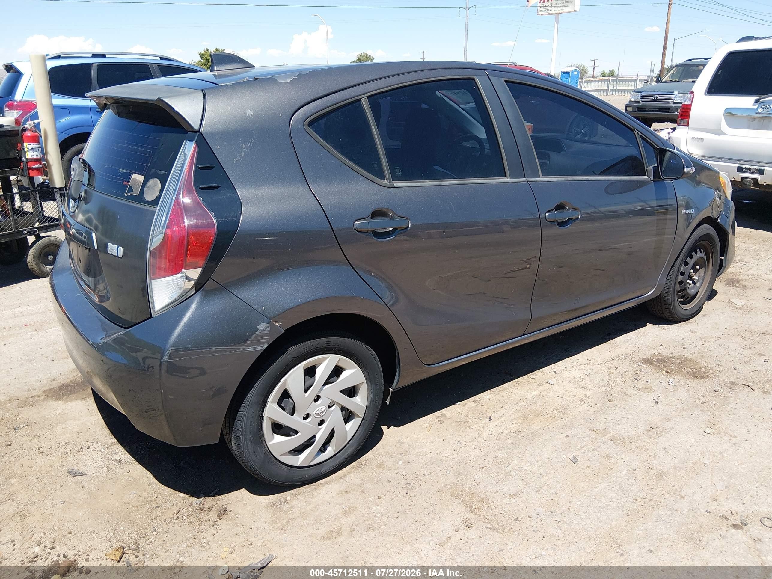 2015 Toyota Prius C One Gray vin: JTDKDTB36F1103786
