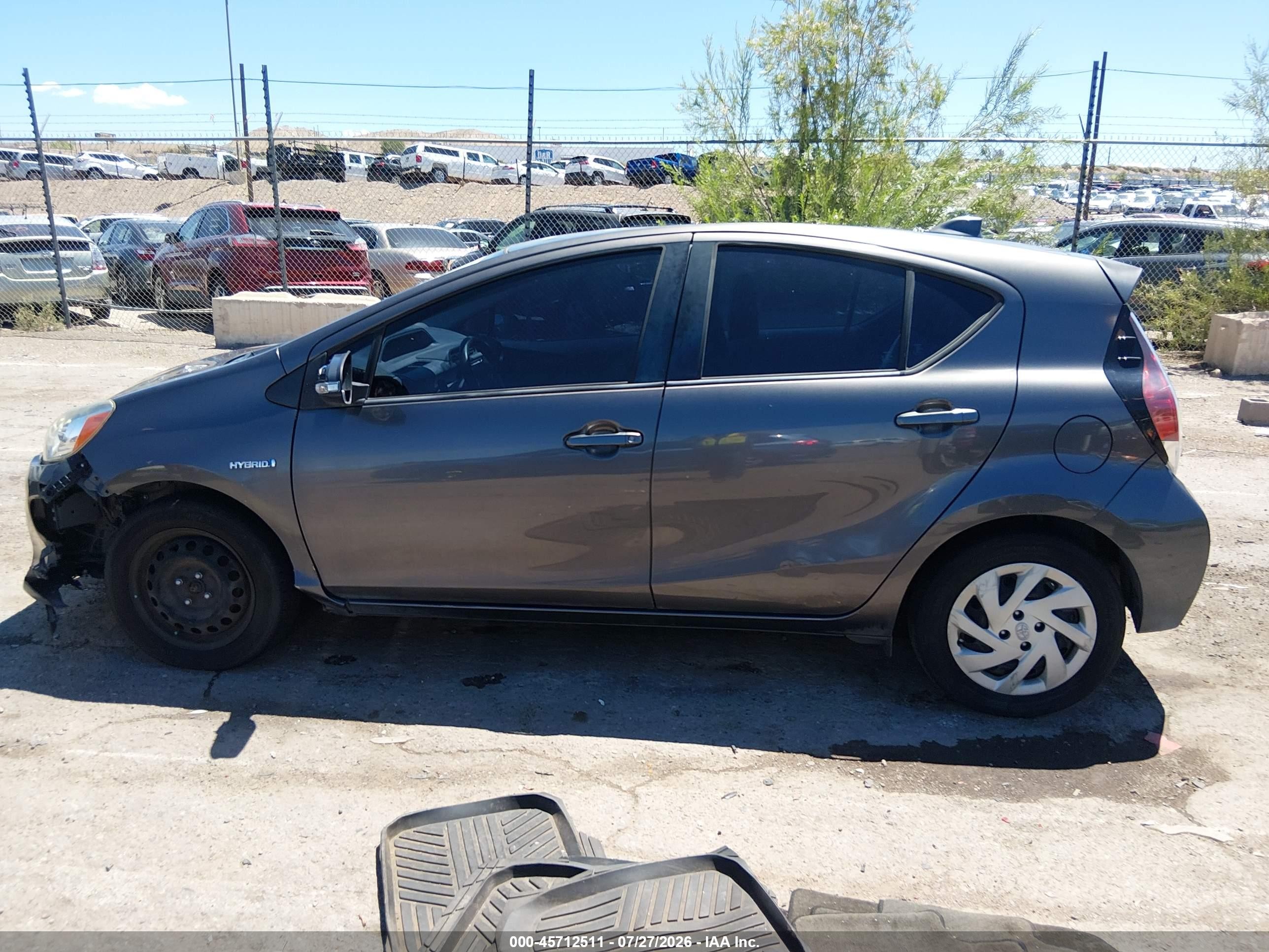 2015 Toyota Prius C One Gray vin: JTDKDTB36F1103786