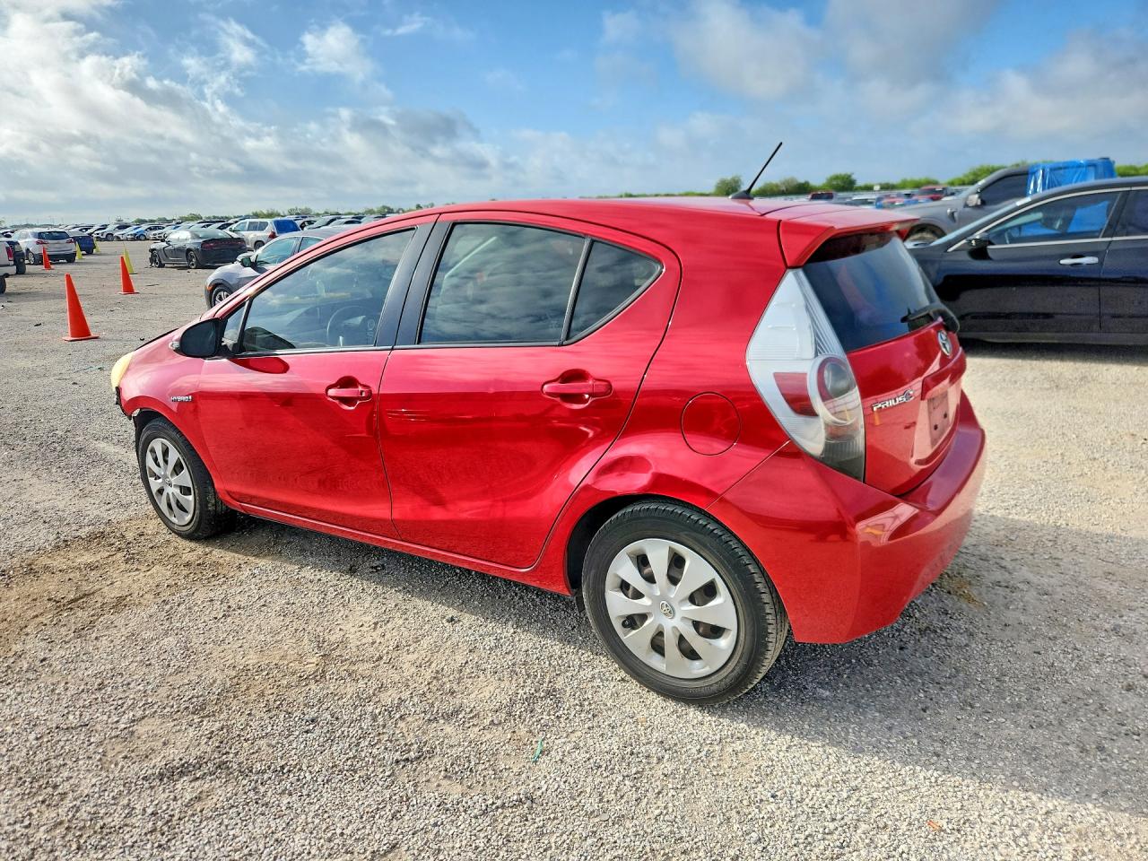 2012 Toyota Prius C Two Red vin: JTDKDTB37C1010643
